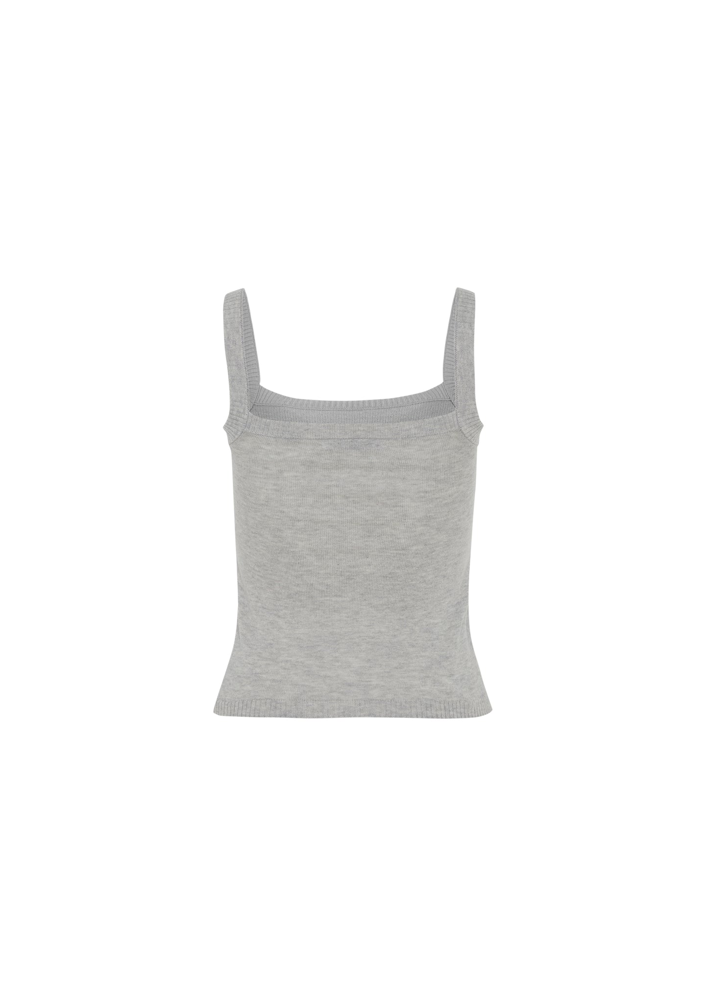 KNIT CLASSIC CAMI TOP - SOFT GRAY