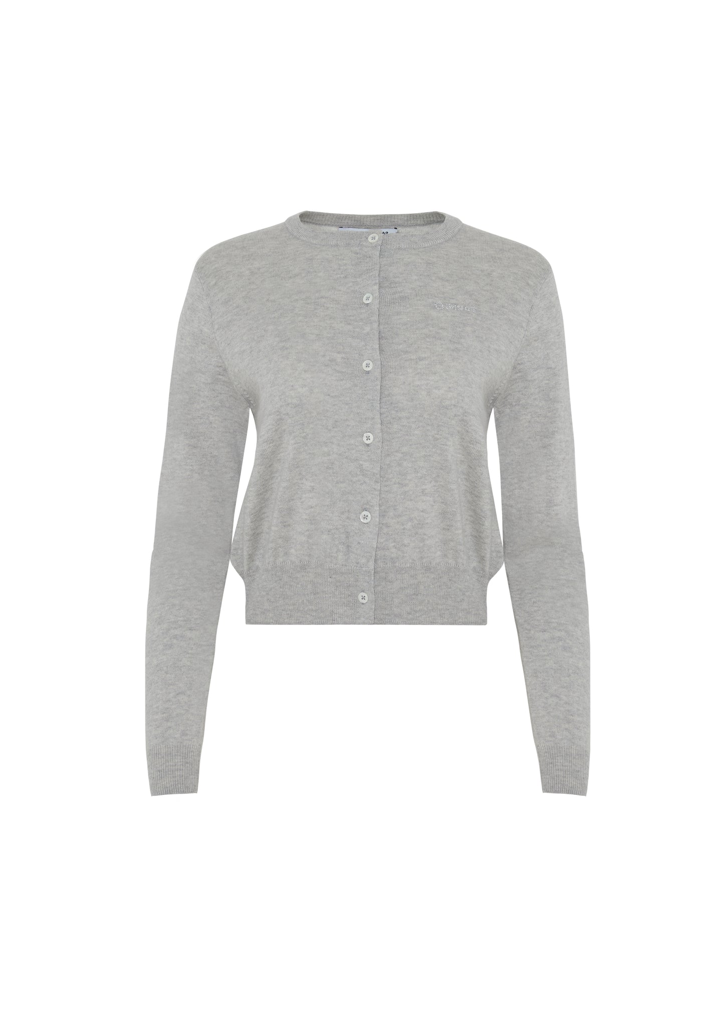 classic cotton cardigan - SOFT GRAY