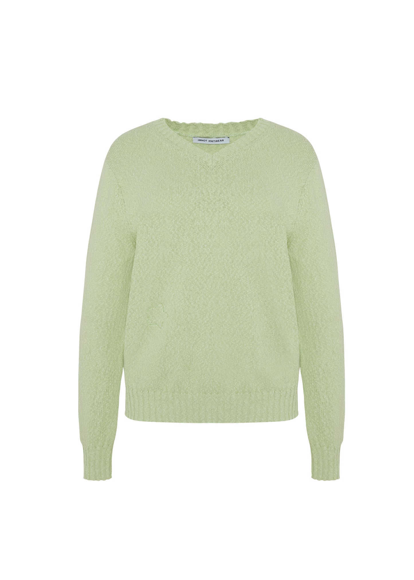 classic v neck knit sweater -stellar