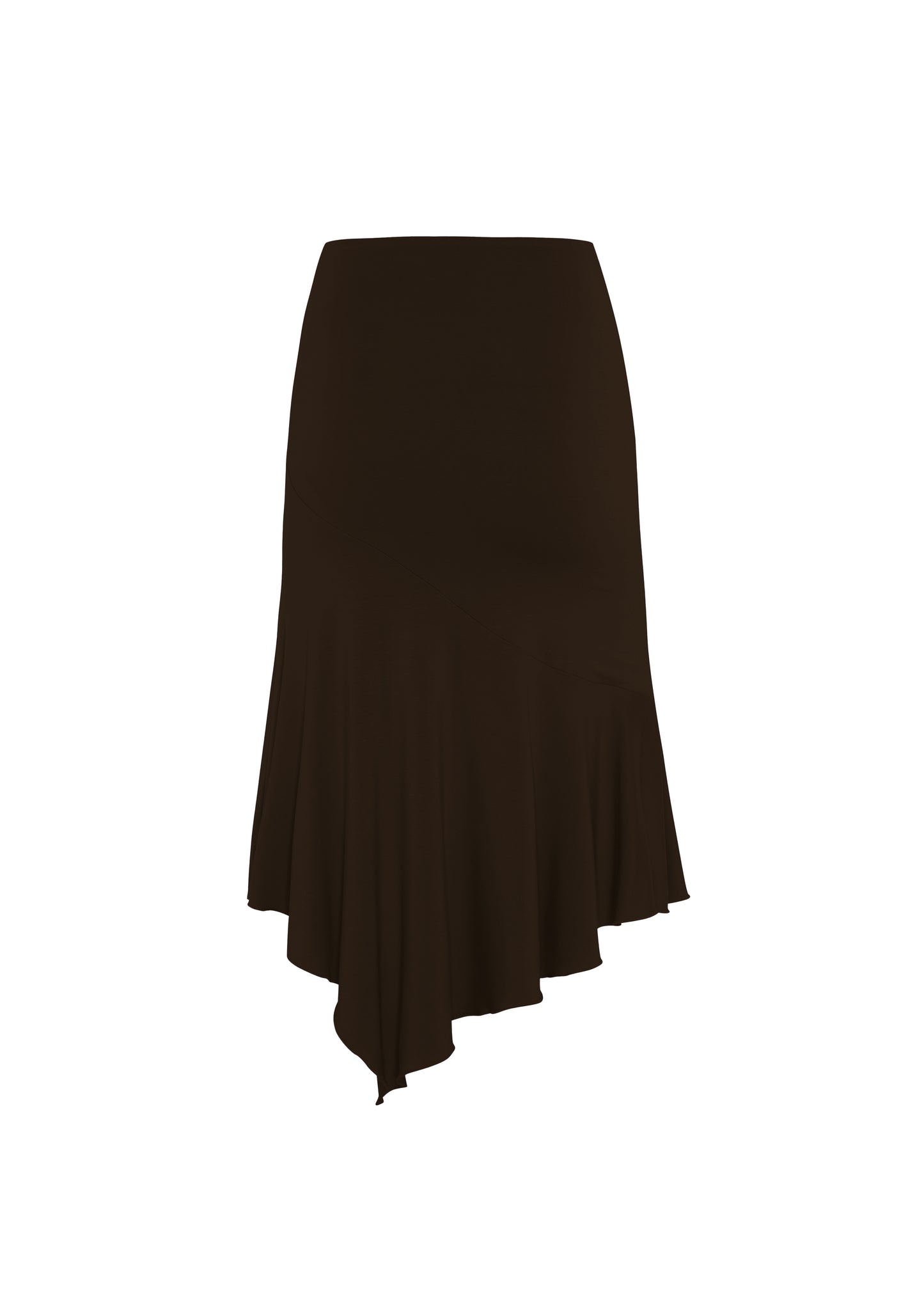 JERSEY FOLDOVER SKIRT - CHOCOLATE BARK