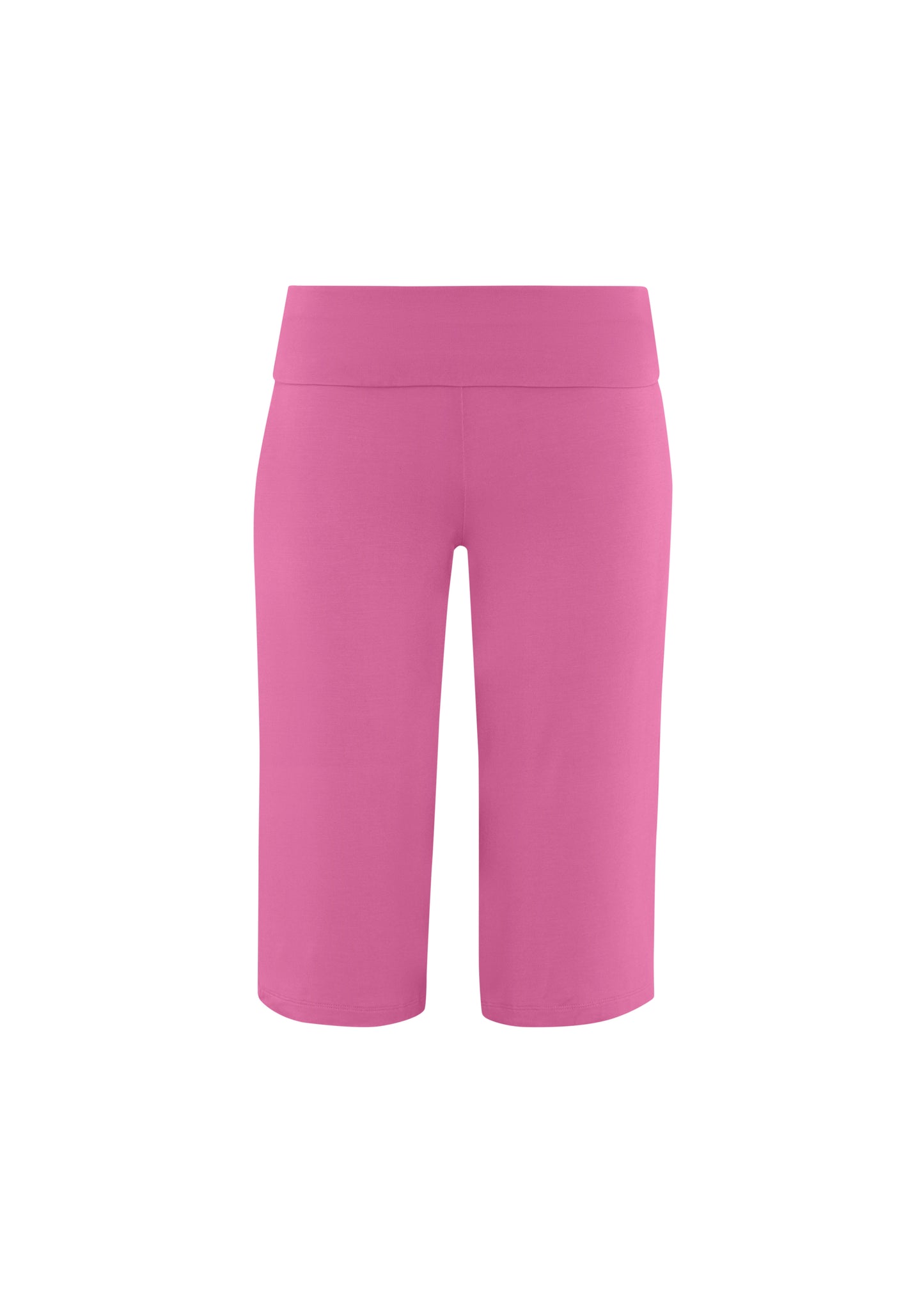 JERSEY FOLDOVER CAPRI PANTS - CLAY PINK