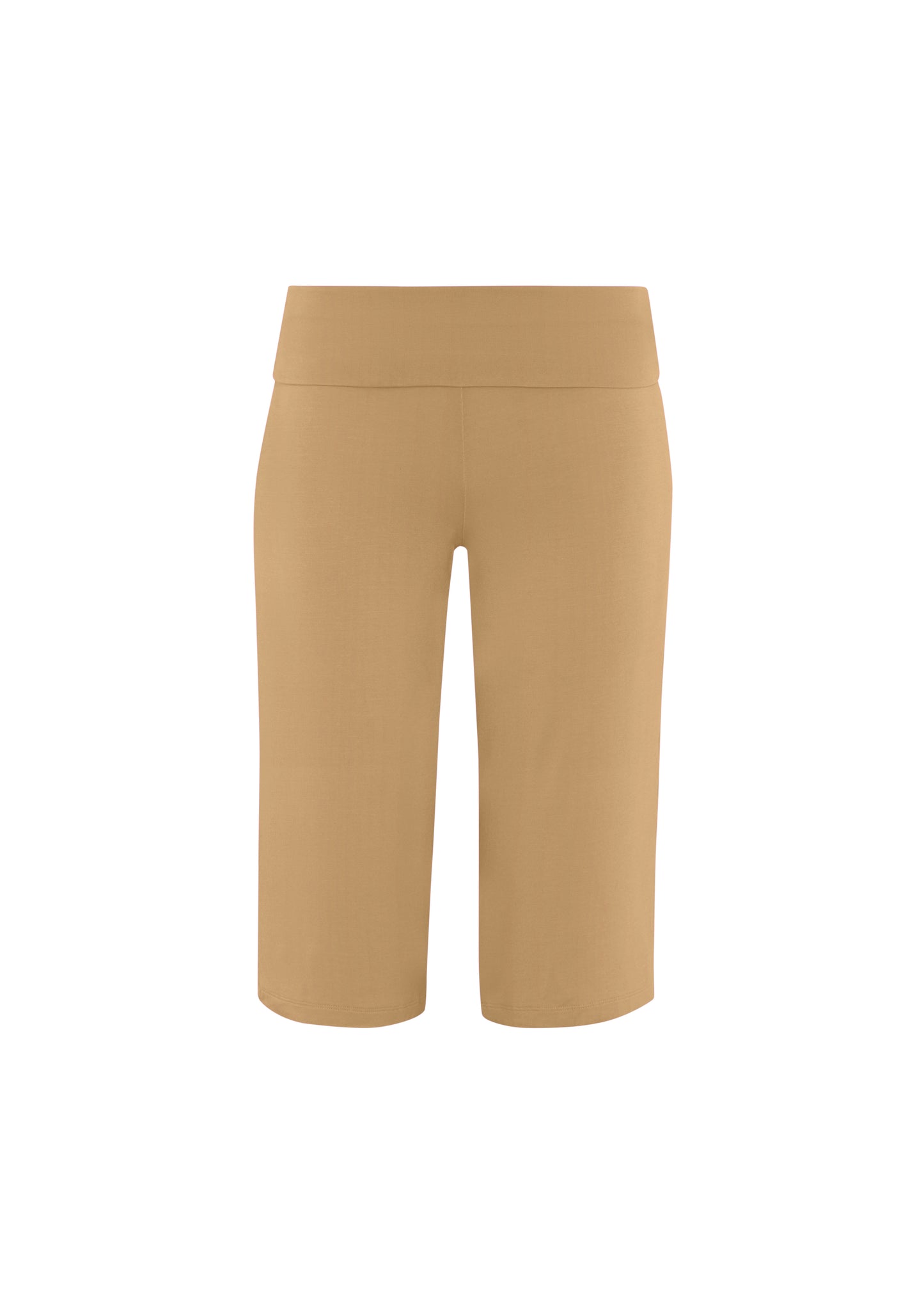 JERSEY FOLDOVER CAPRI PANTS - DRY OAT