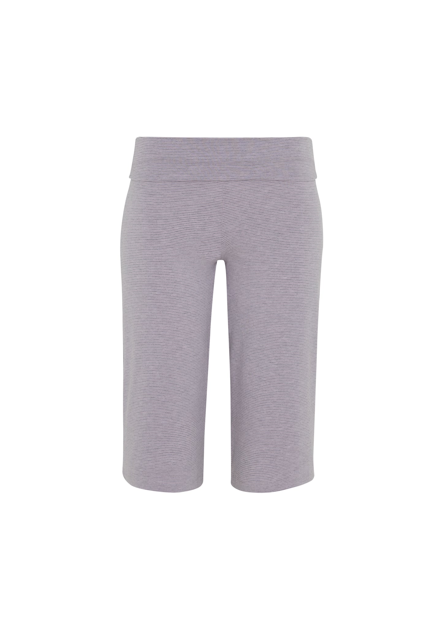 JERSEY FOLDOVER CAPRI PANTS - SWEET STRIPE
