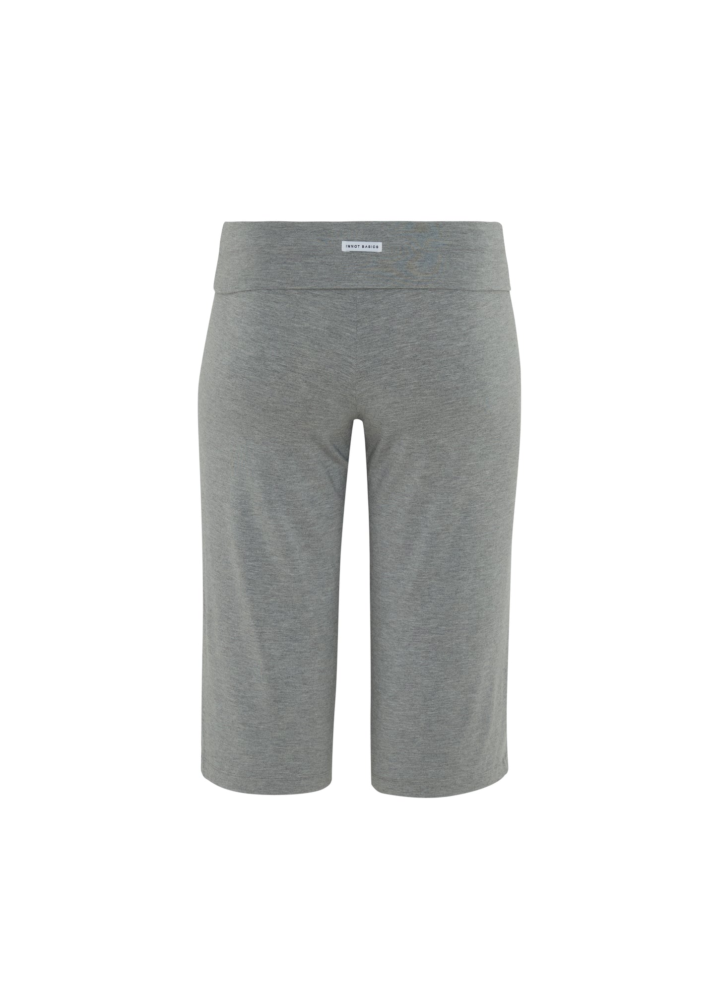 JERSEY FOLDOVER CAPRI PANTS - GRAY