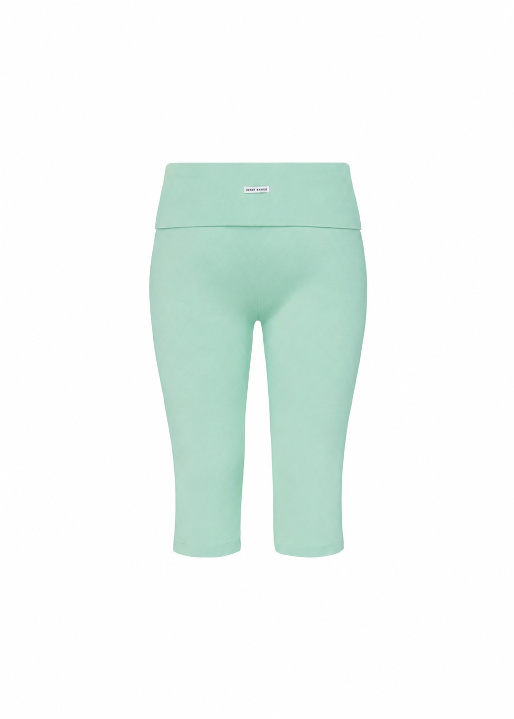 JERSEY FOLDOVER CAPRI LEGGINGS - Soft Jade