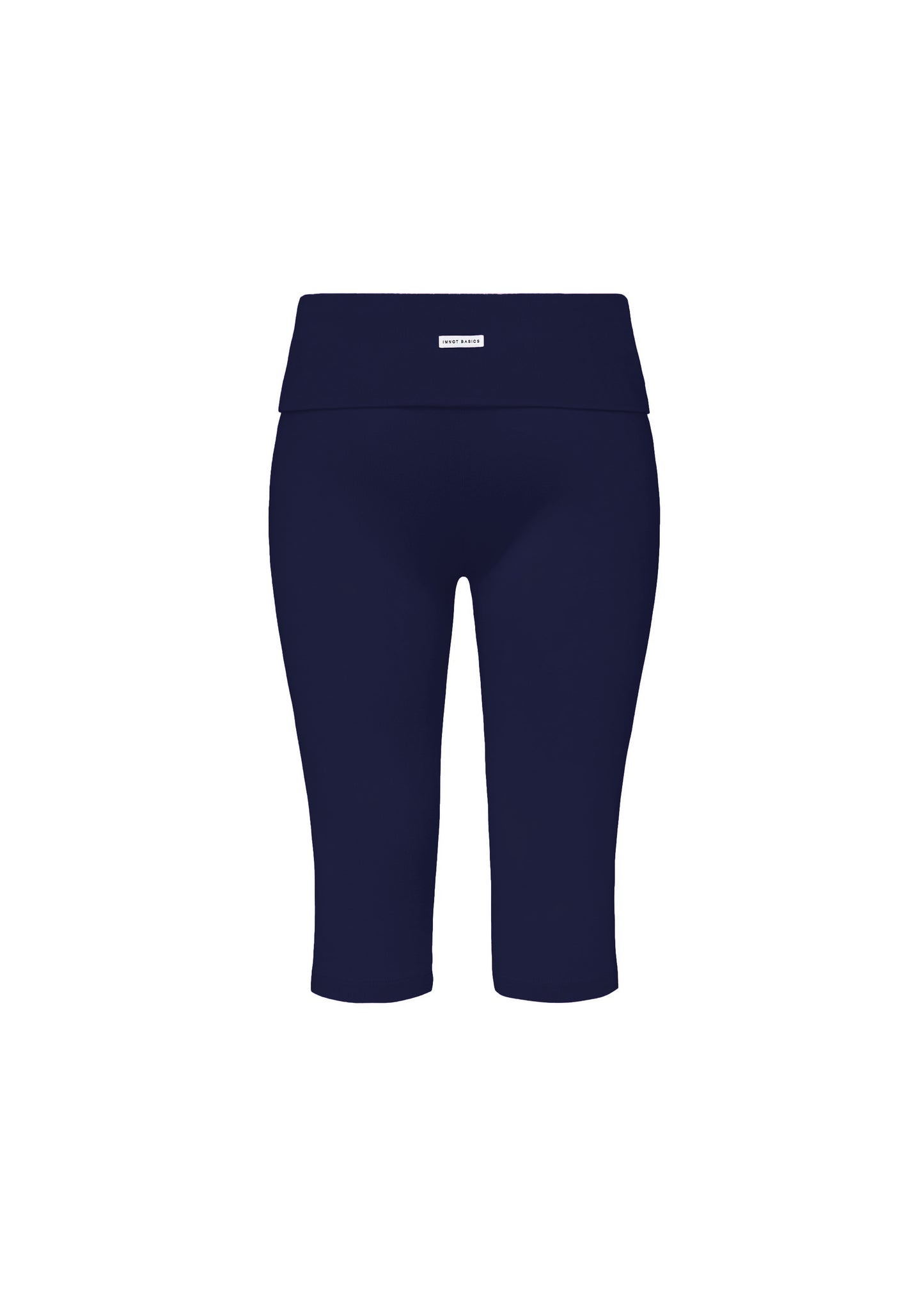 JERSEY FOLDOVER CAPRI LEGGINGS - Navy