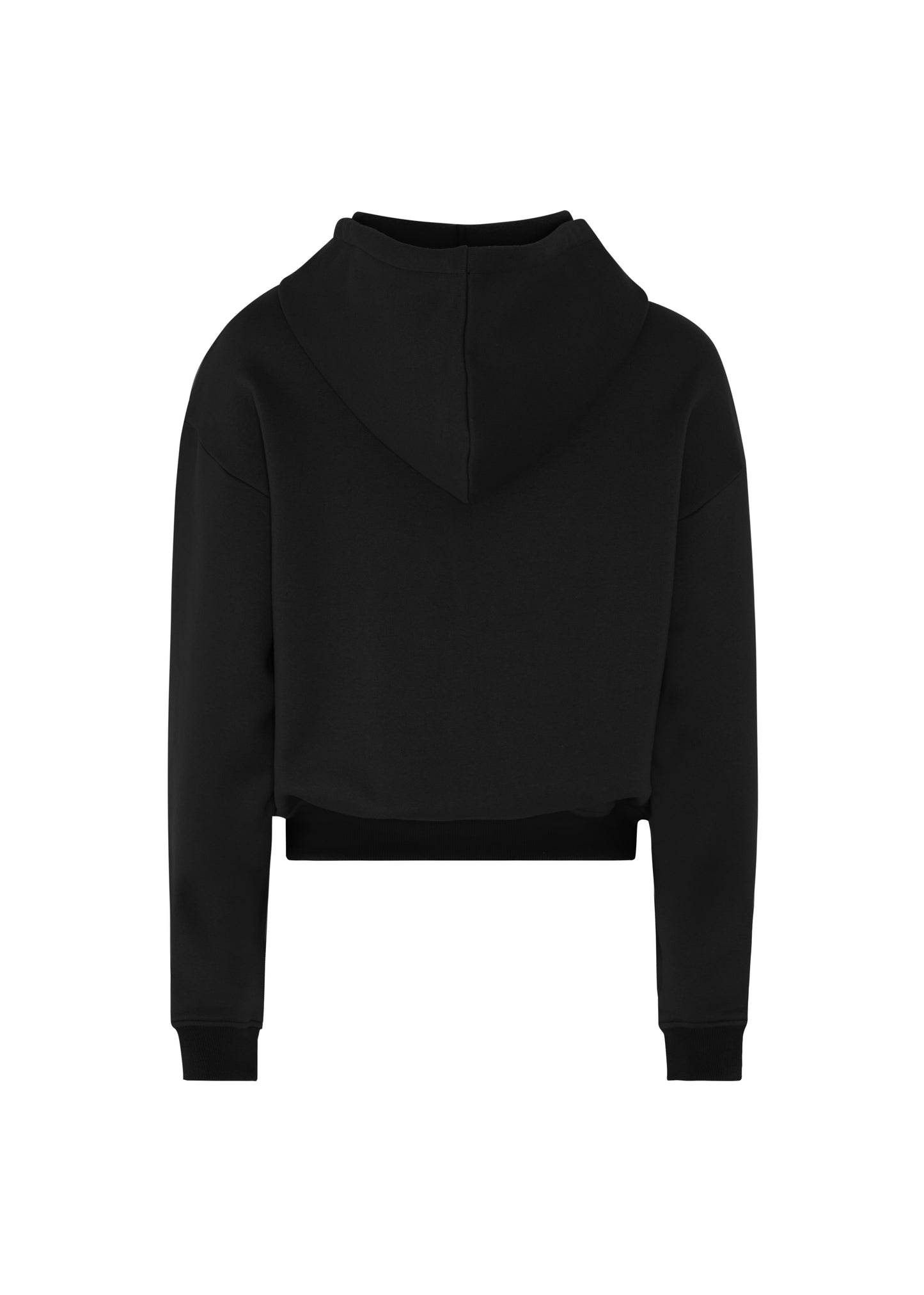 CLASSIC CROPPED FLEECE HOODIE - BLACK