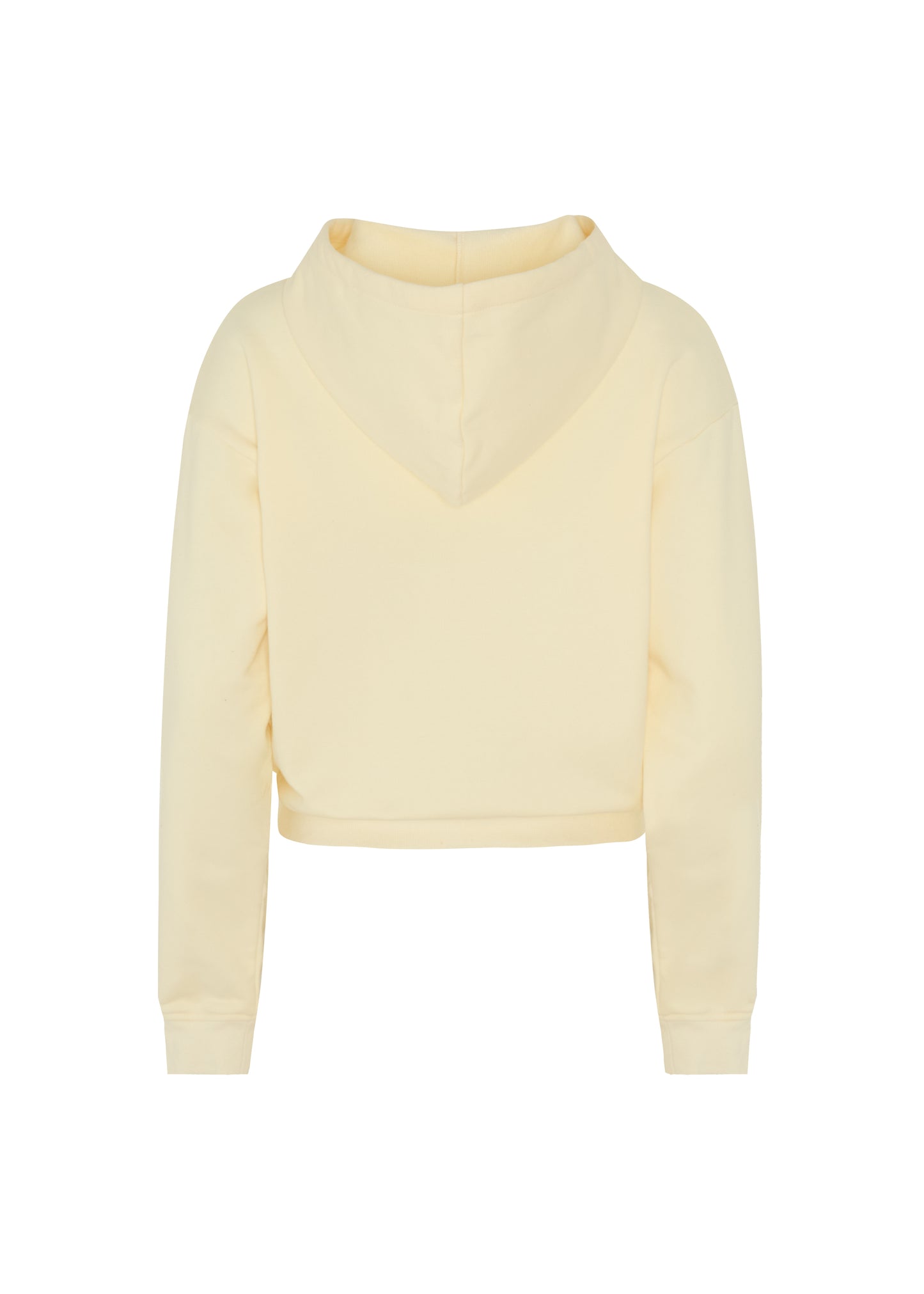 CLASSIC CROPPED FLEECE HOODIE - SOFT CREAM