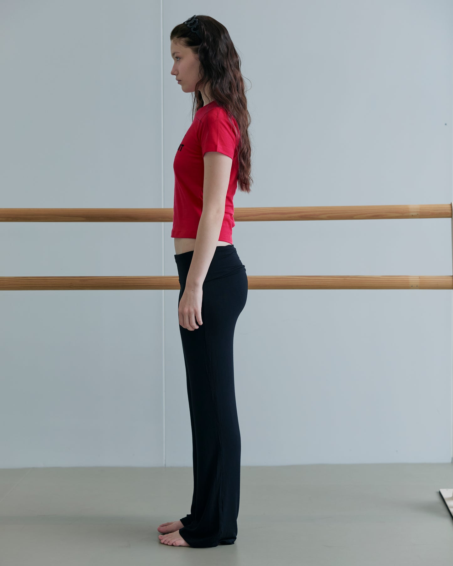JERSEY FOLDOVER PANTS - DEEP BLACK