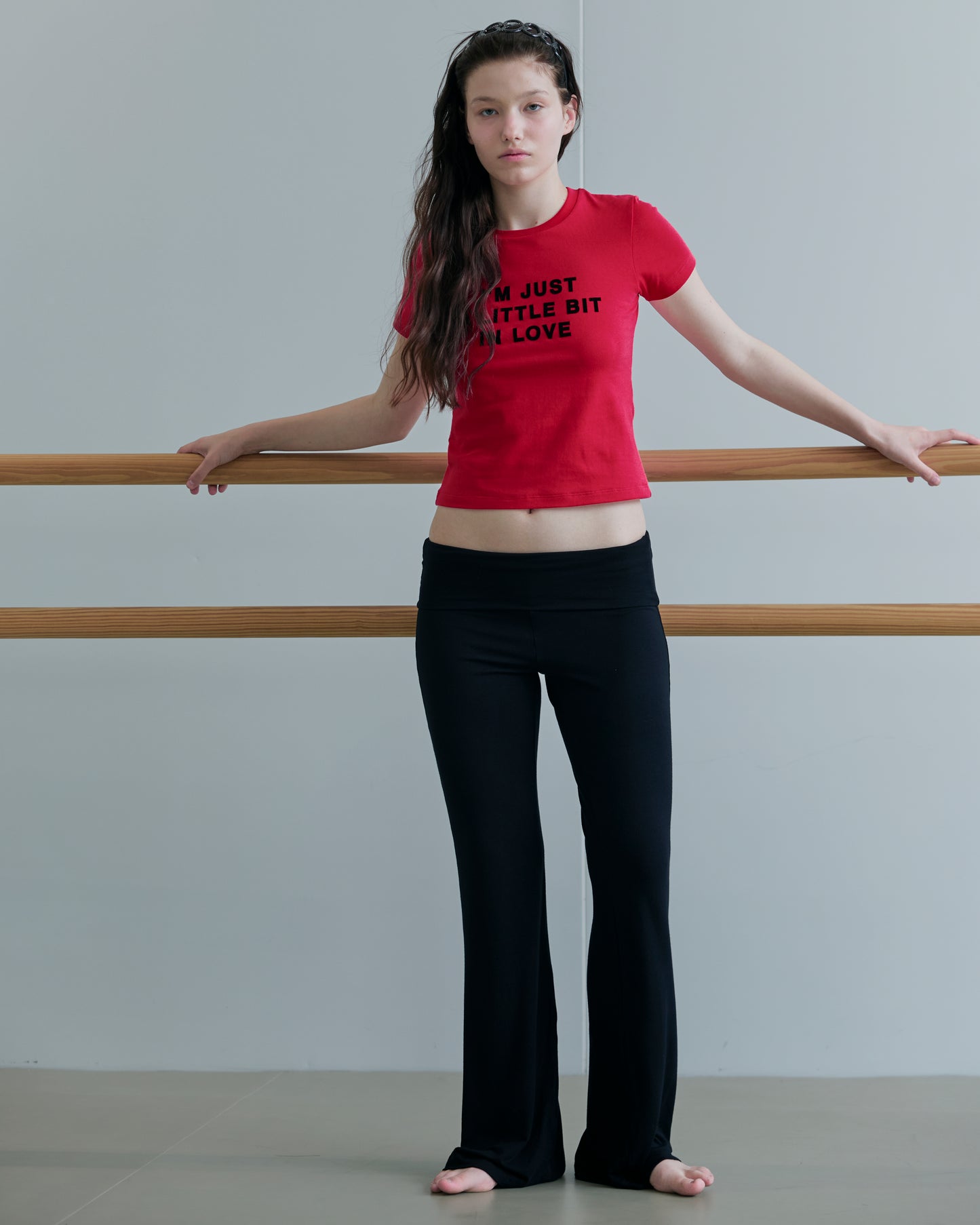 A LITTLE BIT IN LOVE TEE in LOVE RED