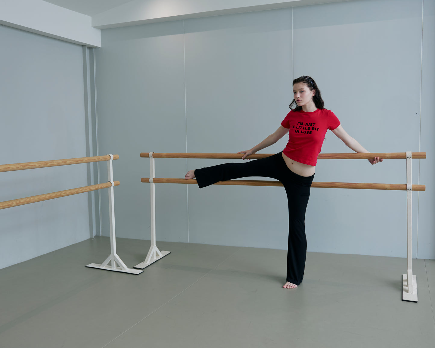 A LITTLE BIT IN LOVE TEE in LOVE RED