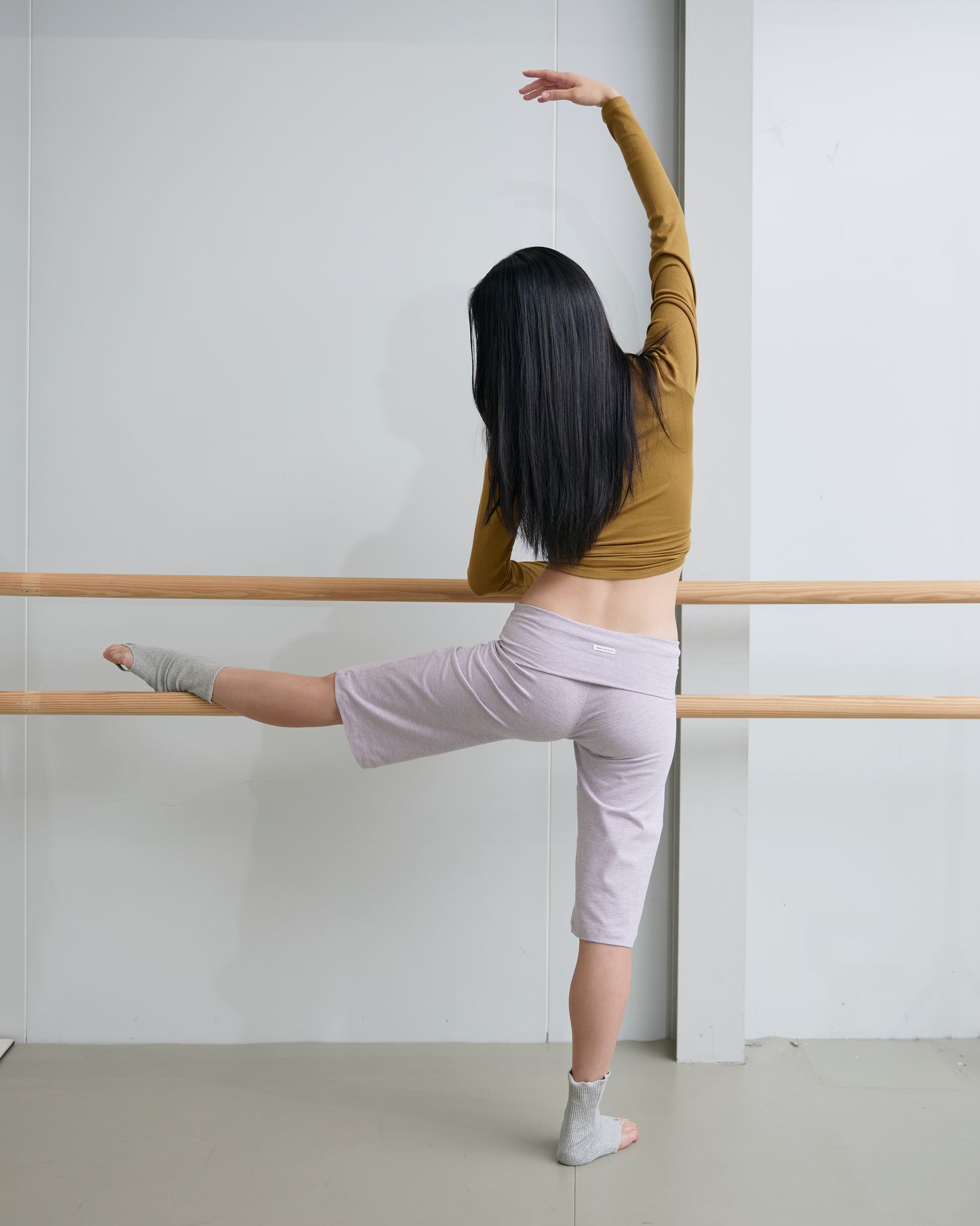 JERSEY FOLDOVER CAPRI PANTS - SWEET STRIPE