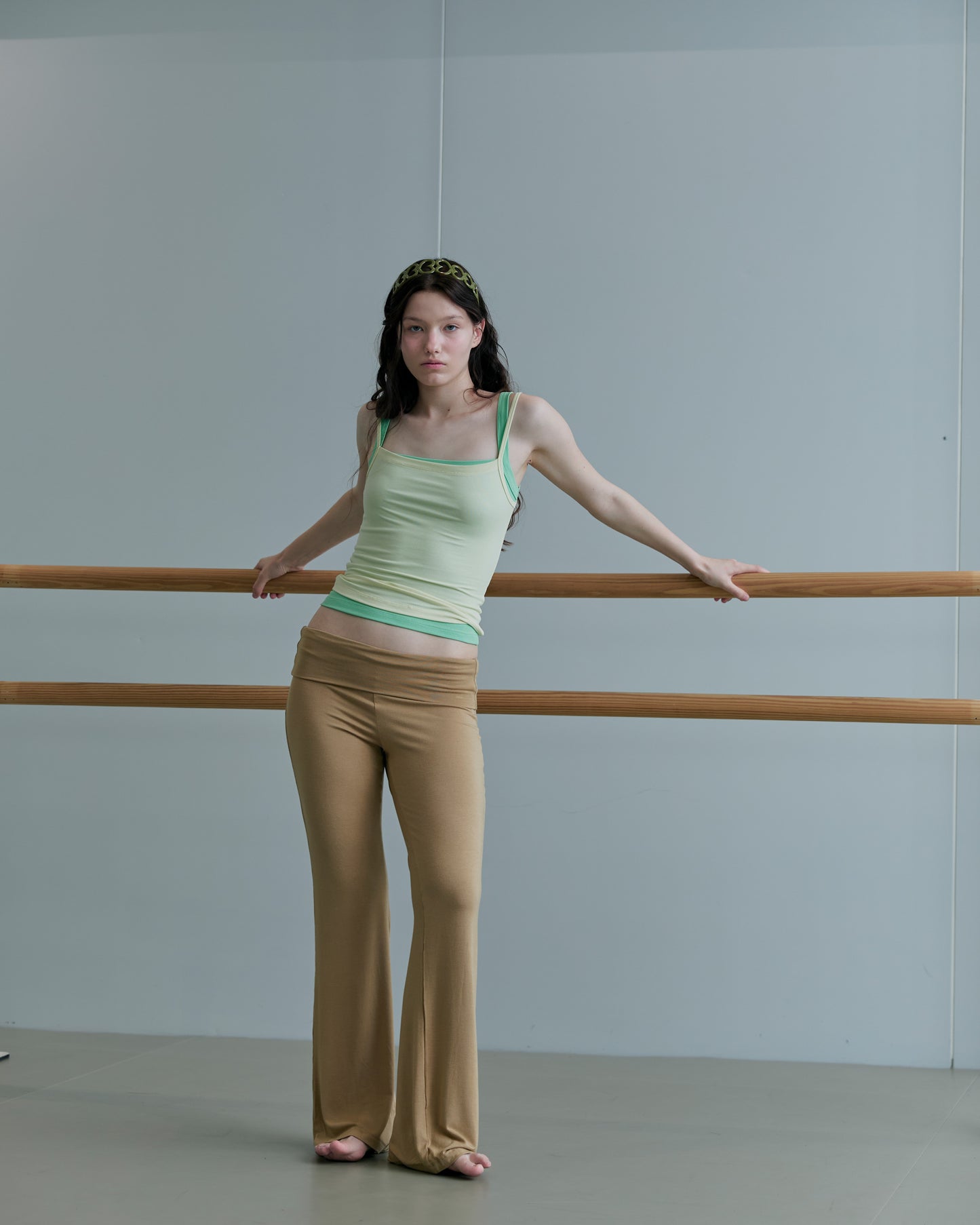 JERSEY FOLDOVER PANTS - DRY OAT