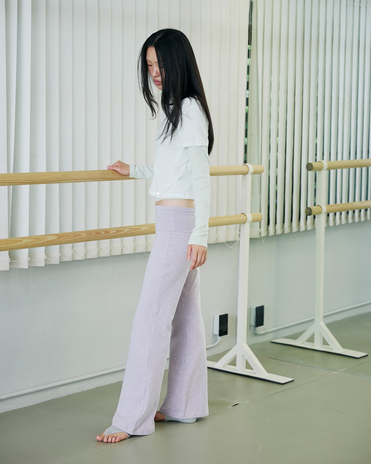 JERSEY FOLDOVER PANTS - SWEET STRIPE