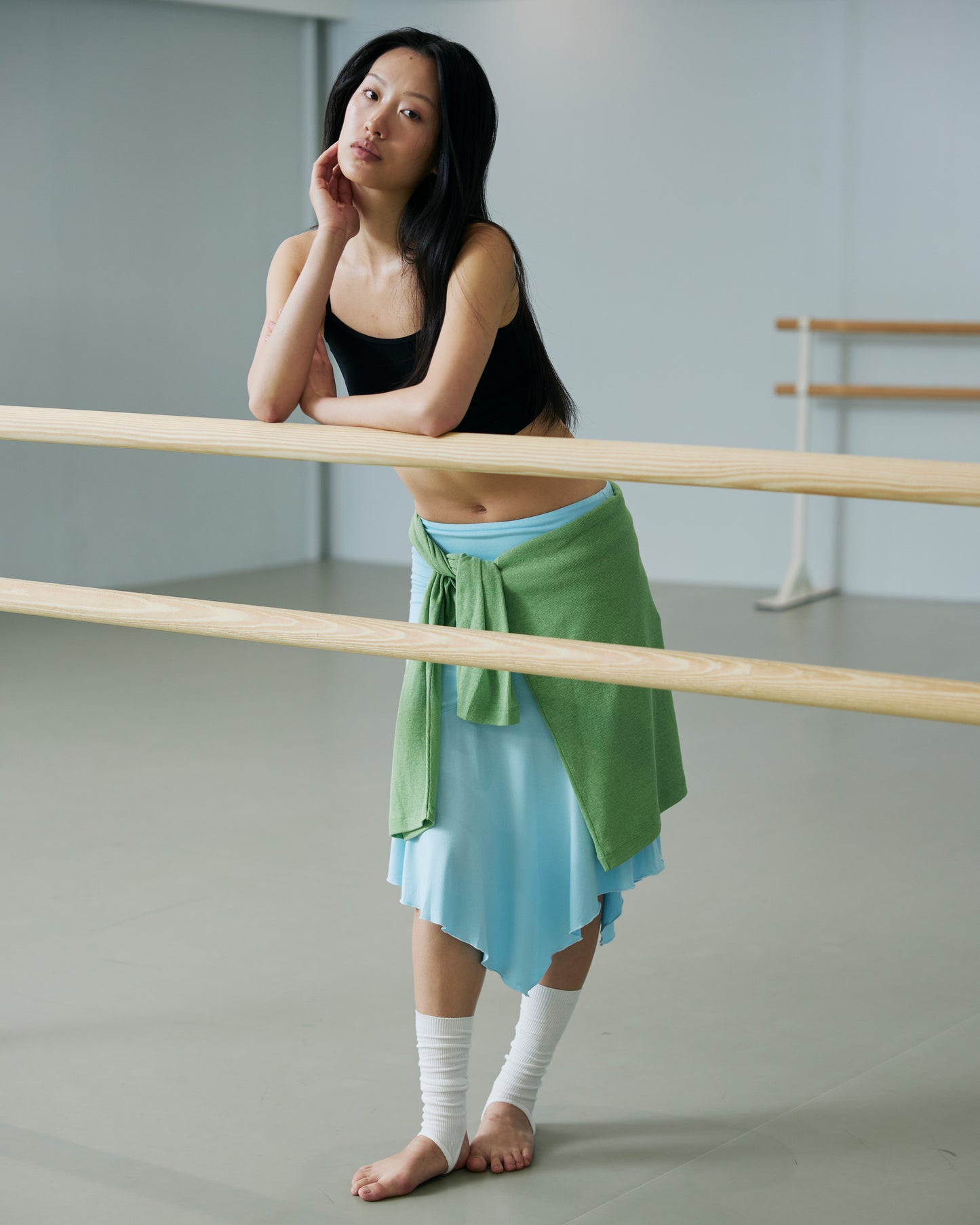 JERSEY FOLDOVER SKIRT - JELLY BLUE