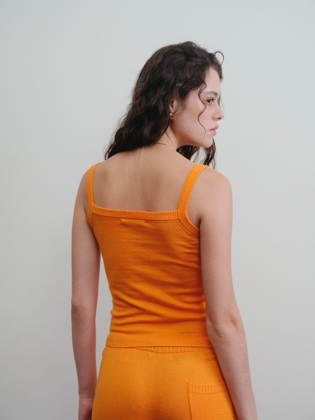 KNIT CLASSIC CAMI TOP - PUMPKIN