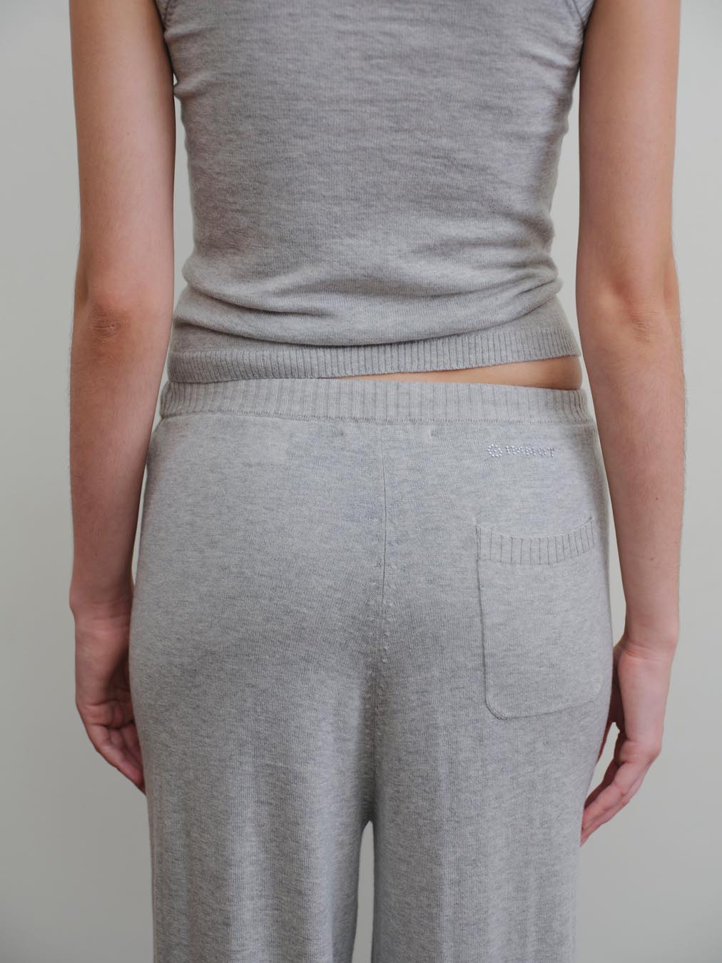 COZY KNIT PANTS- soft gray