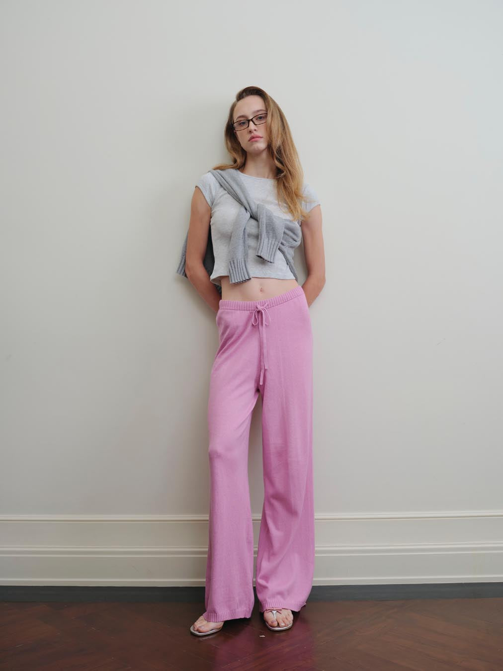 COZY KNIT PANTS- Brush petal