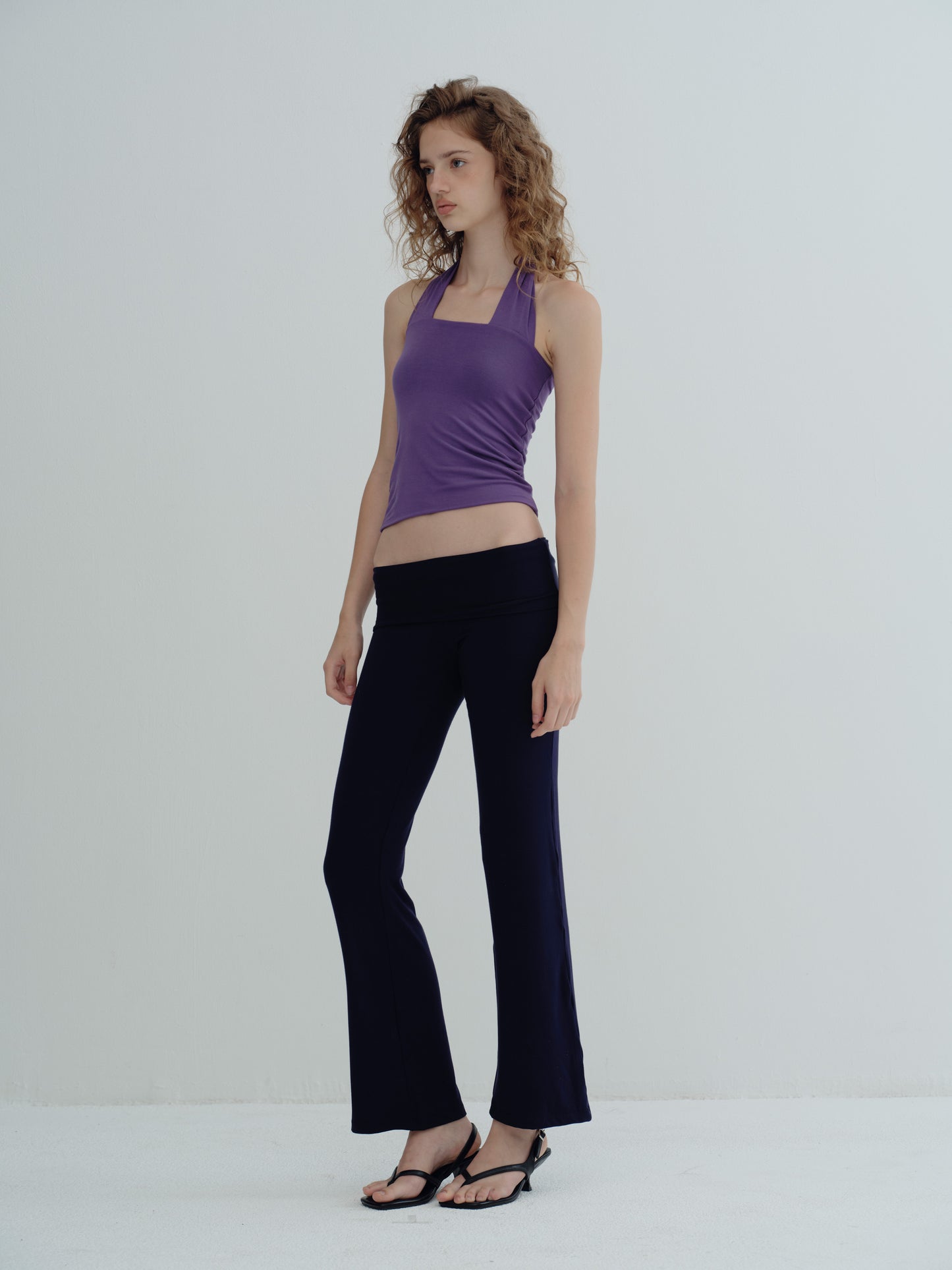 JERSEY FOLDOVER PANTS - Navy