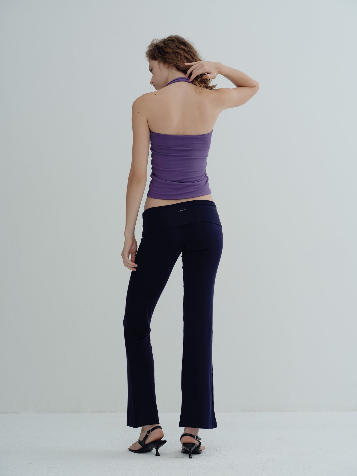 JERSEY FOLDOVER PANTS - Navy