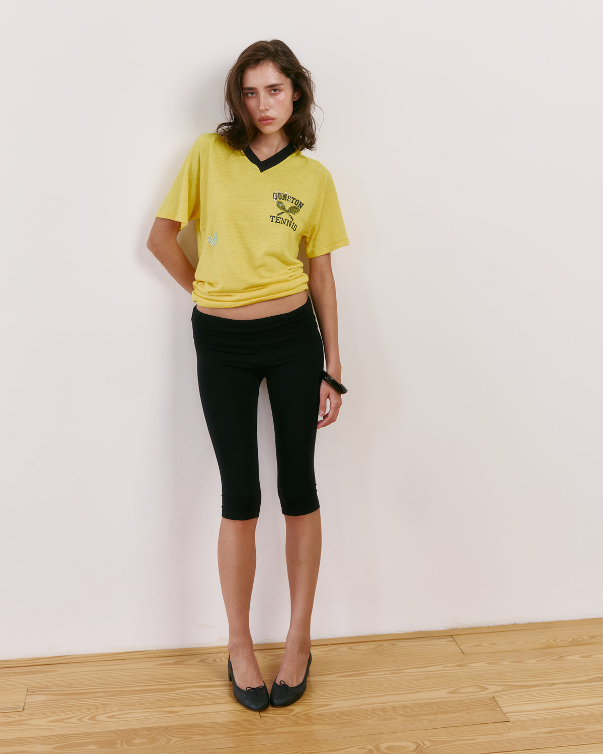 JERSEY FOLDOVER CAPRI LEGGINGS - DEEP BLACK