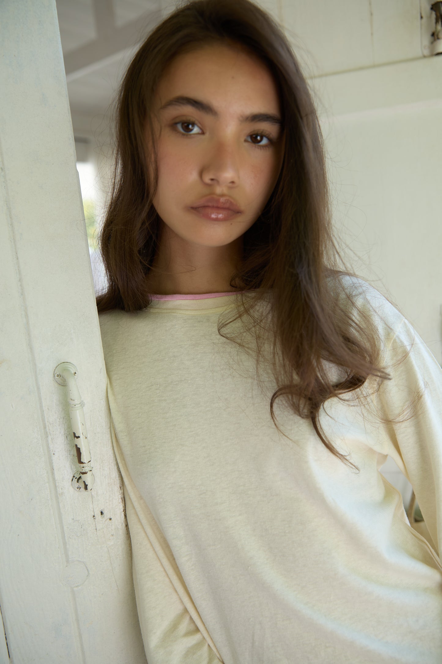 LONG SLEEVE SUMMER T-SHIRT - CREAM