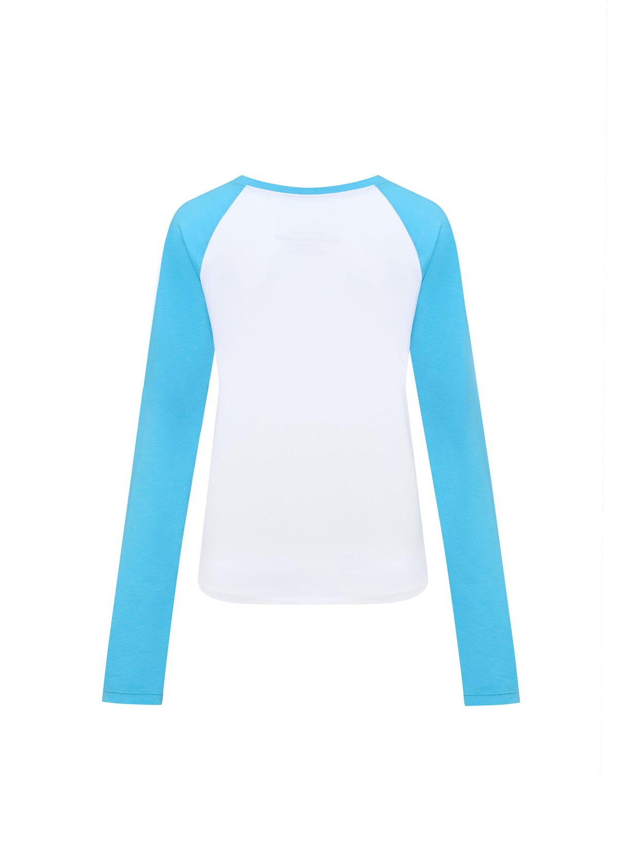 basic raglan long-sleeve tee - Blue / White