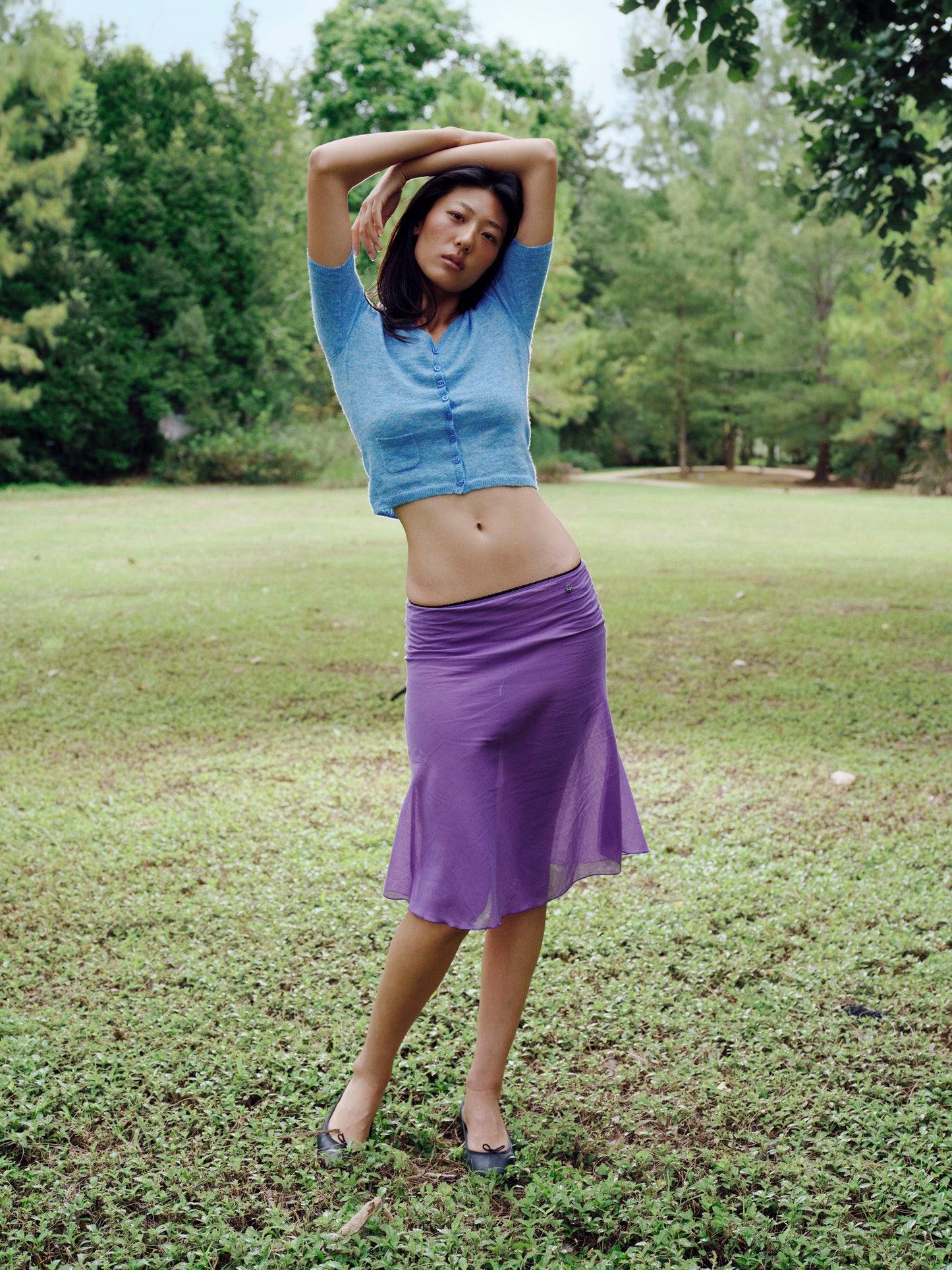 breeze cotton skirt - ube