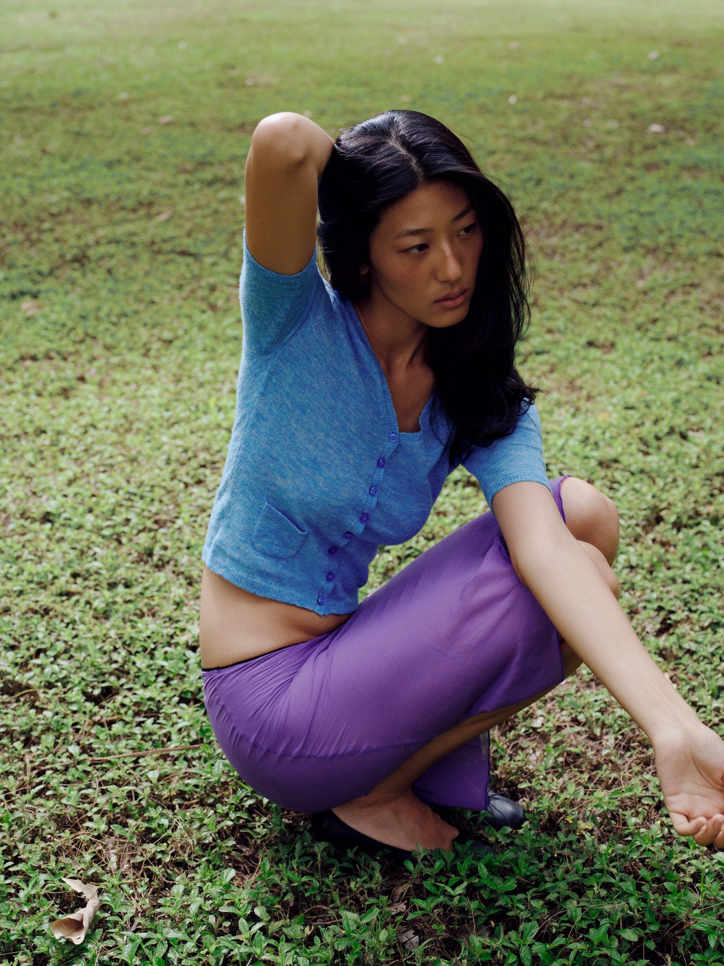 breeze cotton skirt - ube