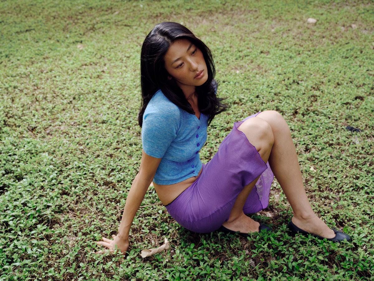 breeze cotton skirt - ube