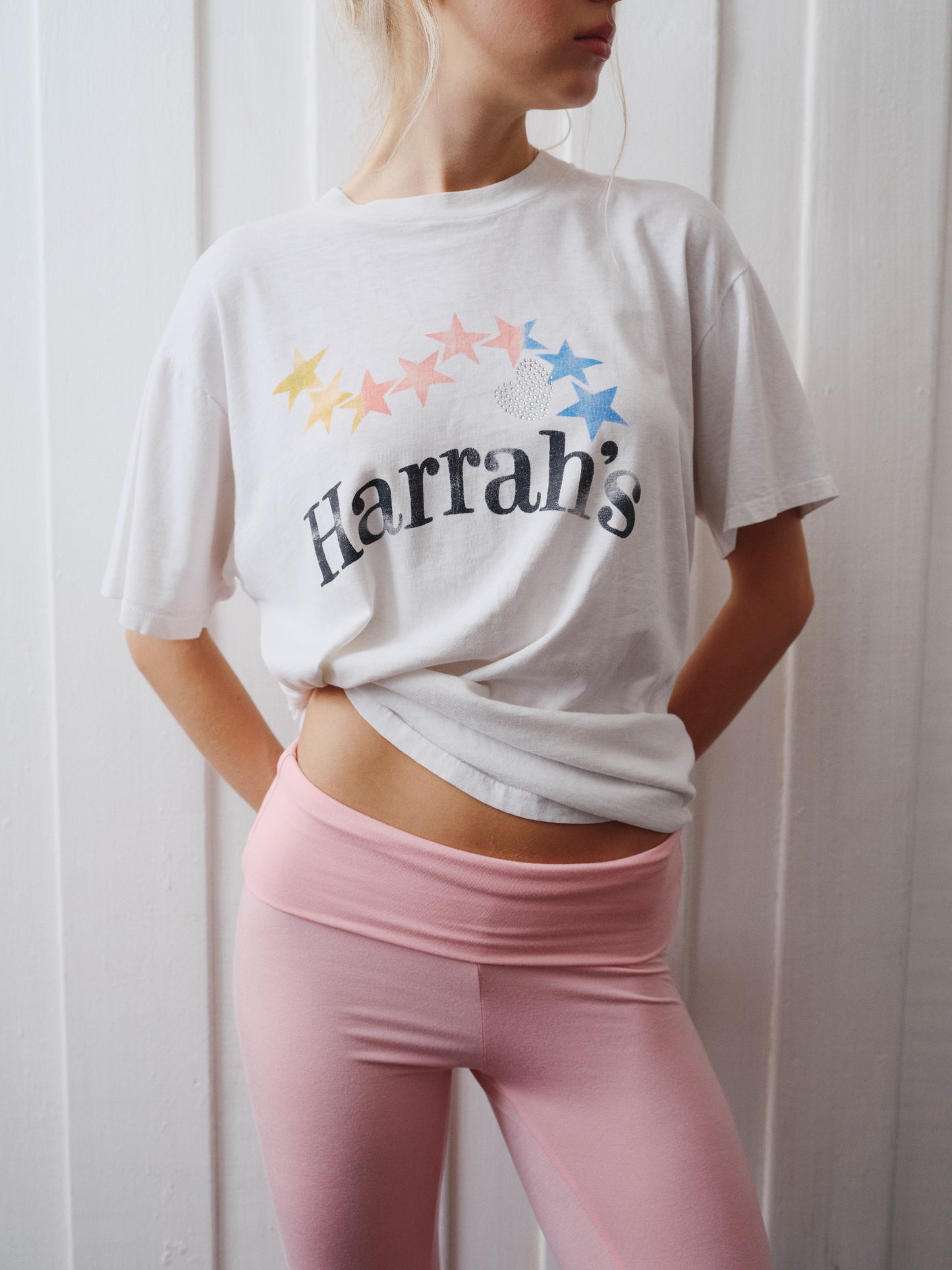 JERSEY FOLDOVER CAPRI LEGGINGS - Rose Pink