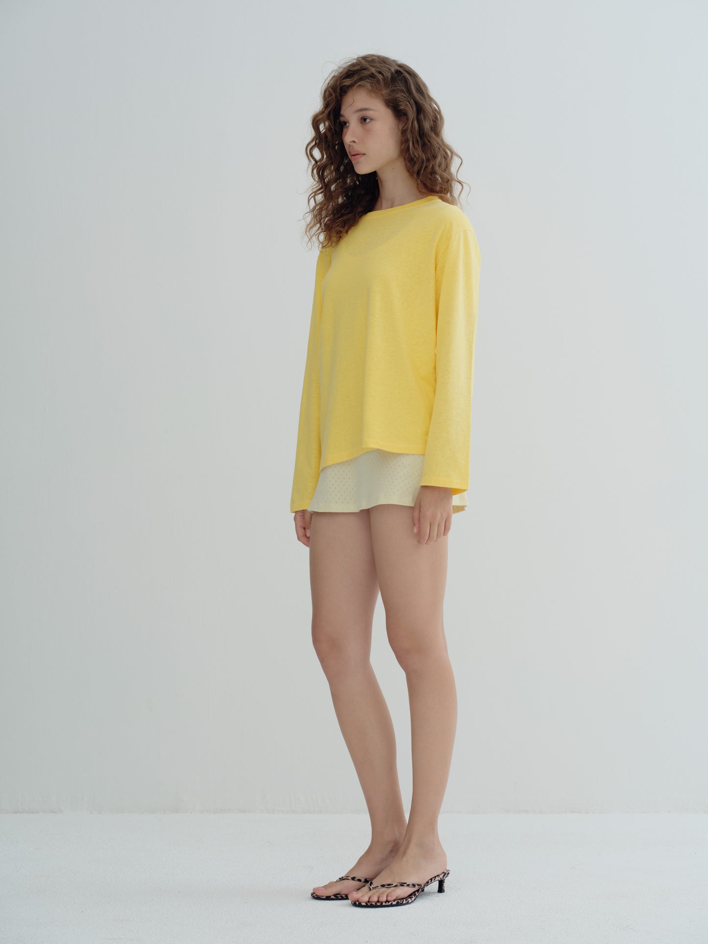 LONG SLEEVE SUMMER T-SHIRT - Lemon