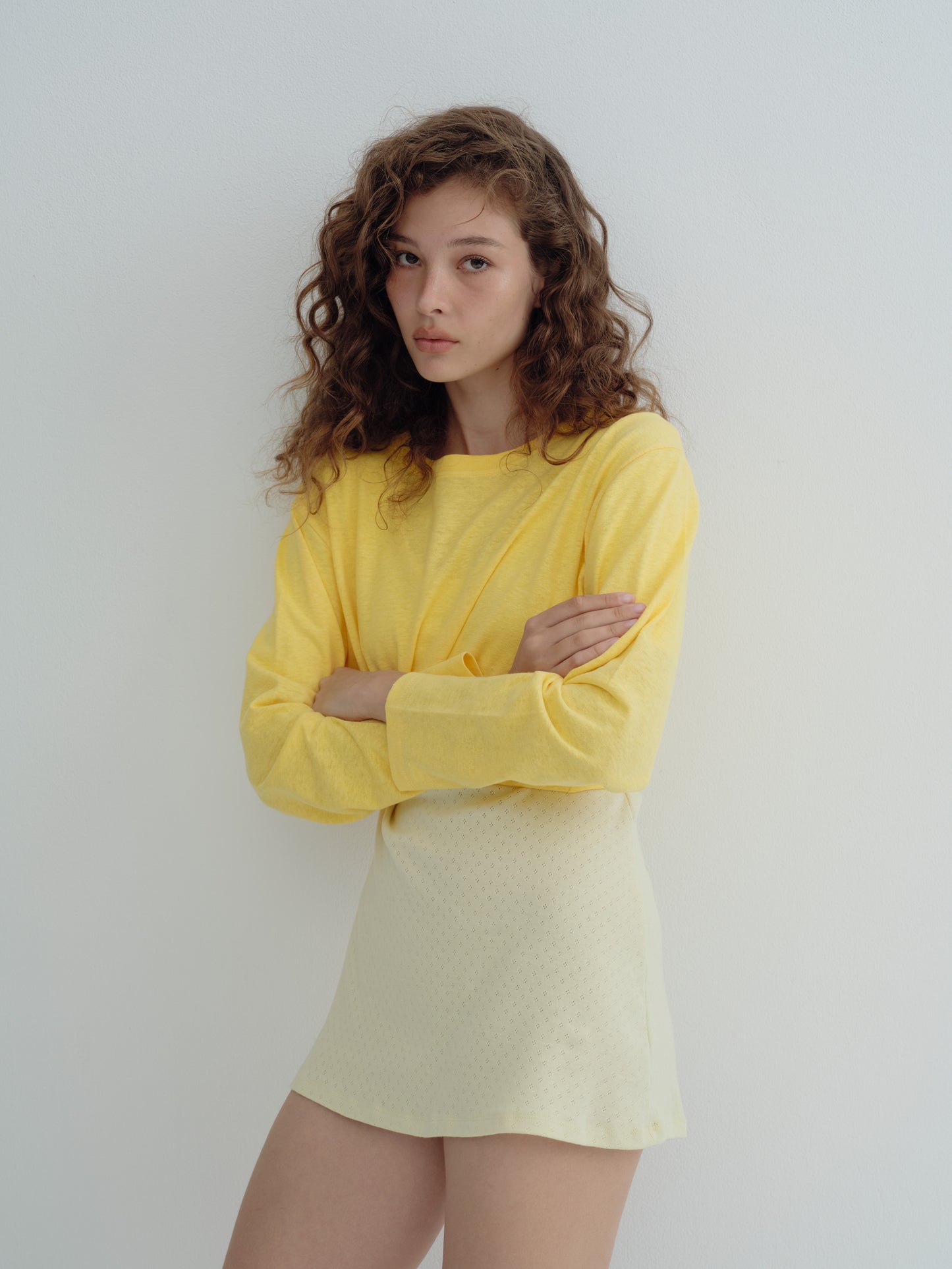 LONG SLEEVE SUMMER T-SHIRT - Lemon