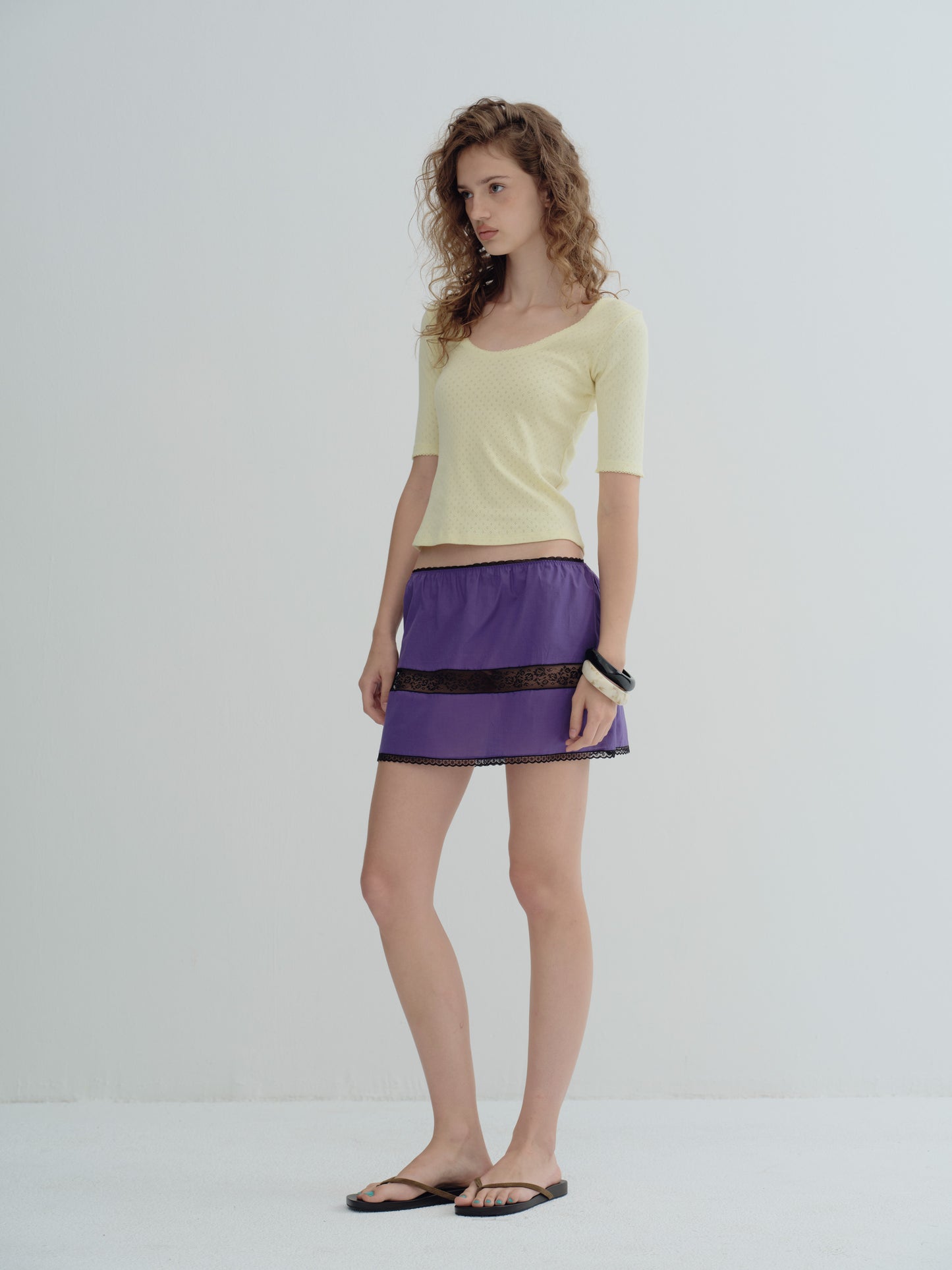 The Blooming classic mini skirt - Purple