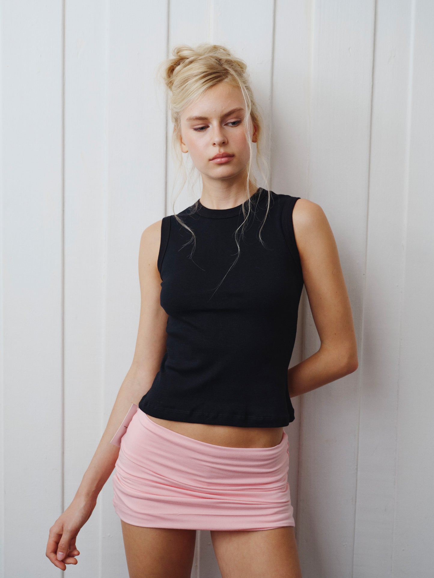 JERSEY FOLDOVER MICRO MIN SKORT - Rose pink