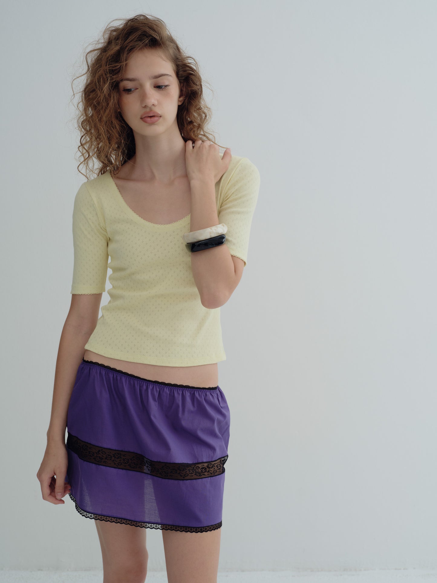 The Blooming classic mini skirt - Purple