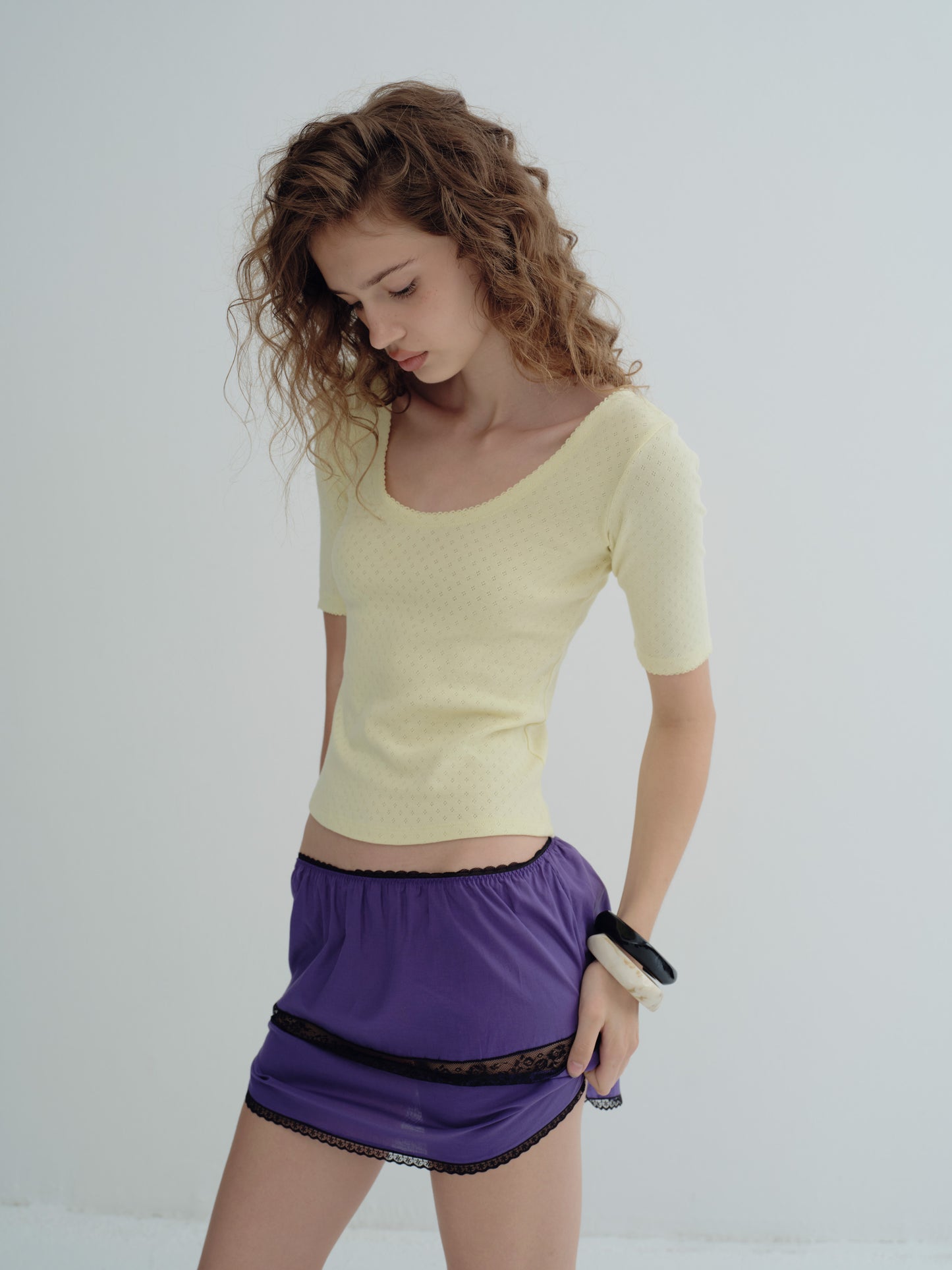 THE CLASSIC REVERSIBLE TOP - Butter milk