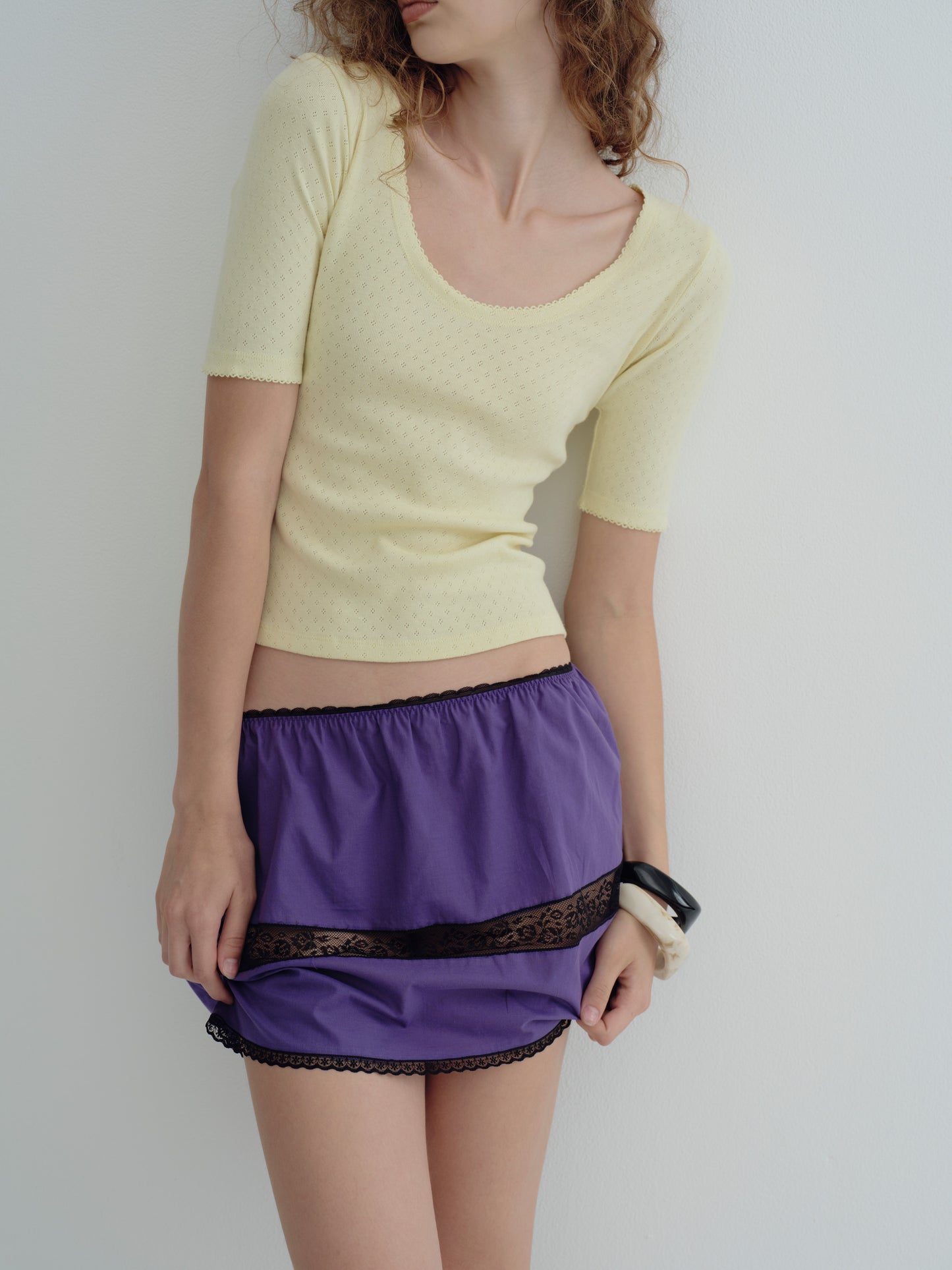 The Blooming classic mini skirt - Purple