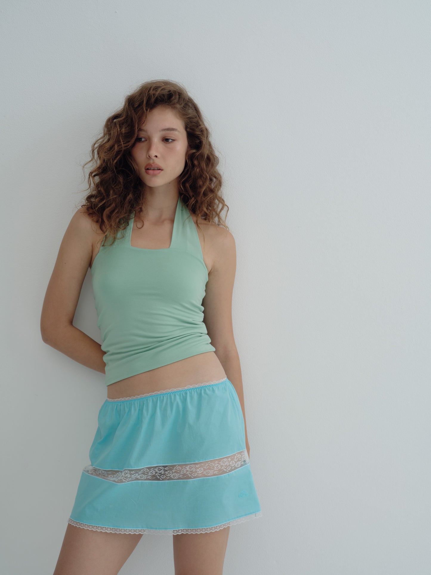 Jersey Halter Top - Soft Jade