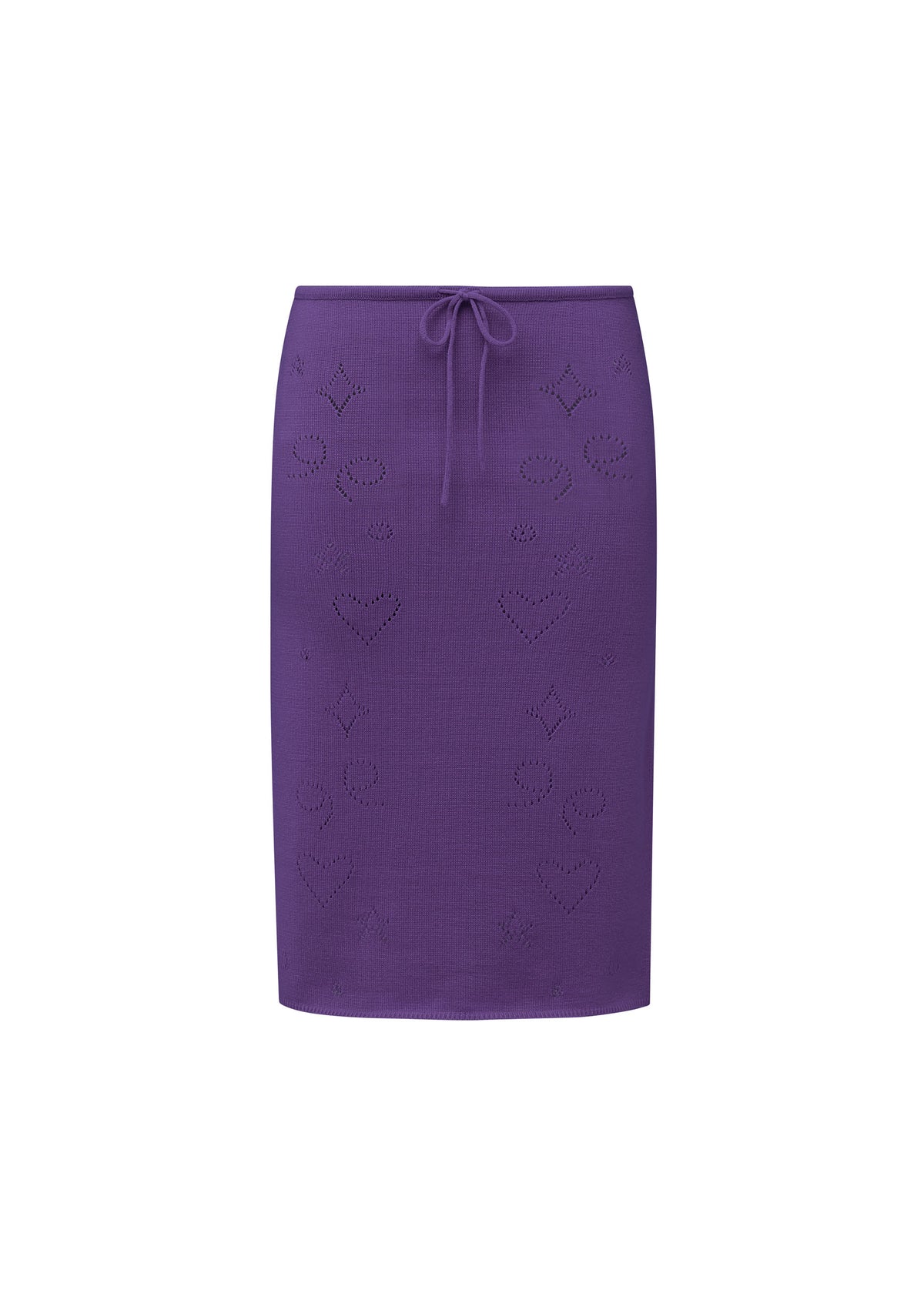 Knit Midi Skirt with Emoji Cut-Outs - BUDO