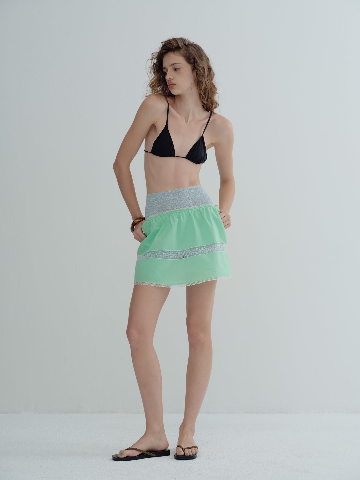 The Blooming classic mini skirt - Green