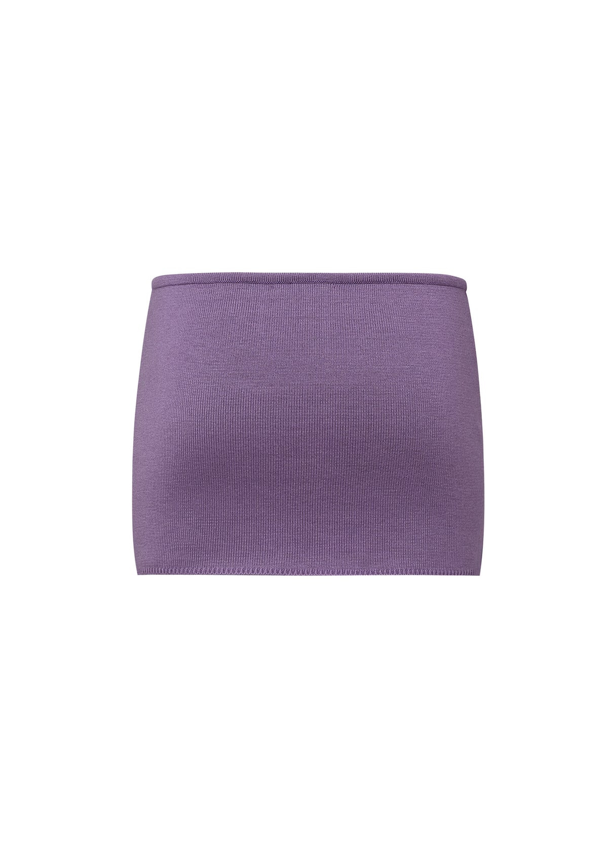 Knit Mini Skirt with Emoji Cut-Outs - ube
