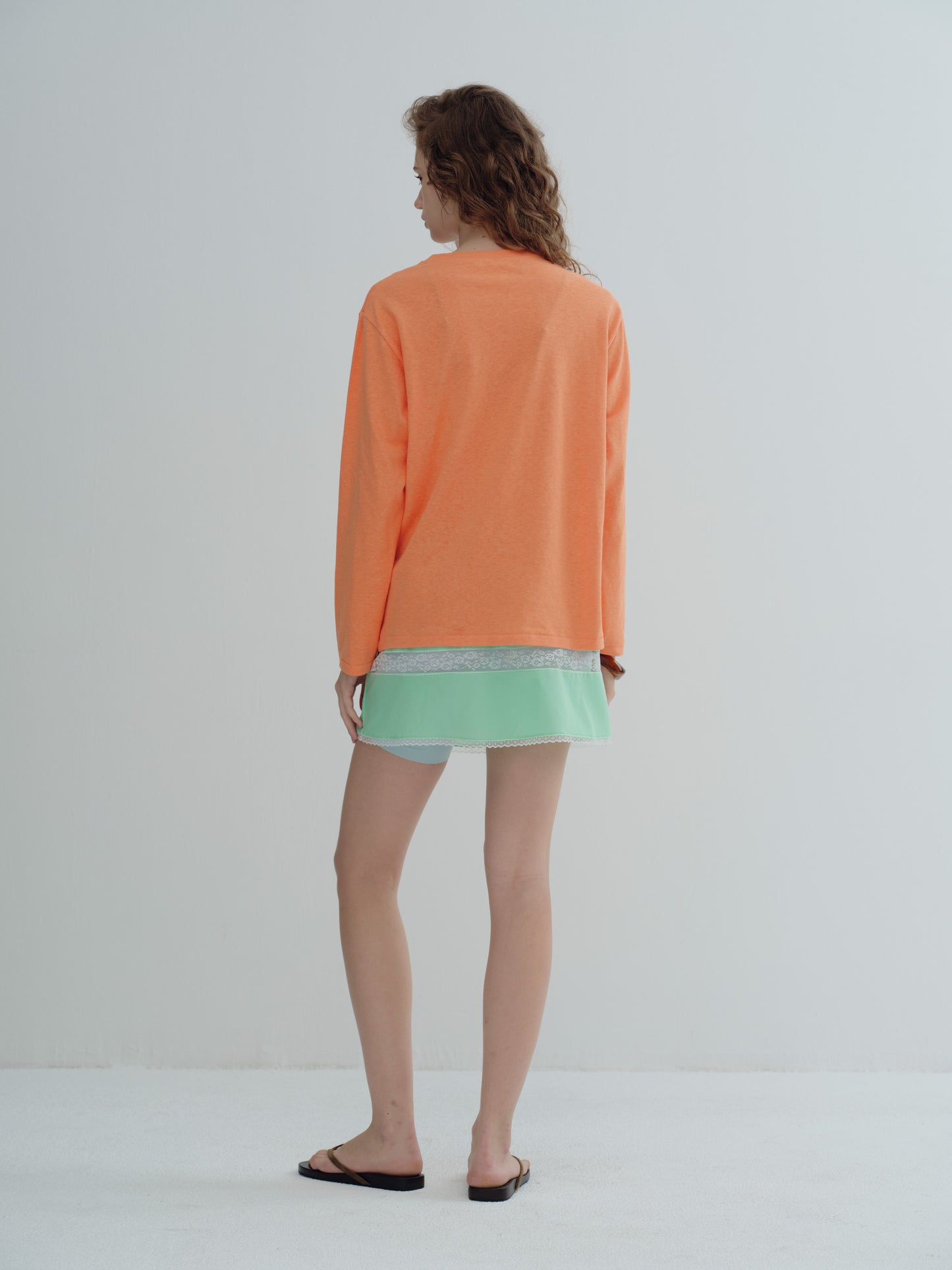 LONG SLEEVE SUMMER T-SHIRT - Saffron
