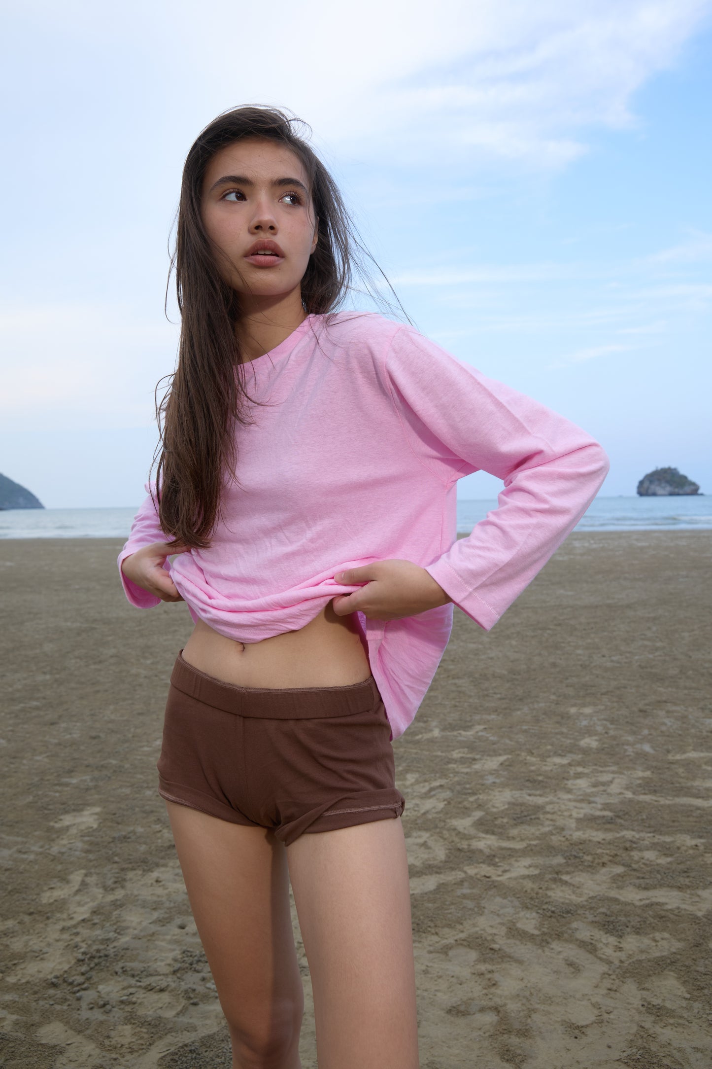 LONG SLEEVE SUMMER T-SHIRT - PINK