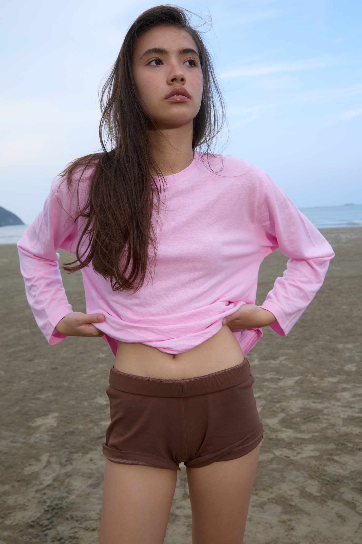 LONG SLEEVE SUMMER T-SHIRT - PINK