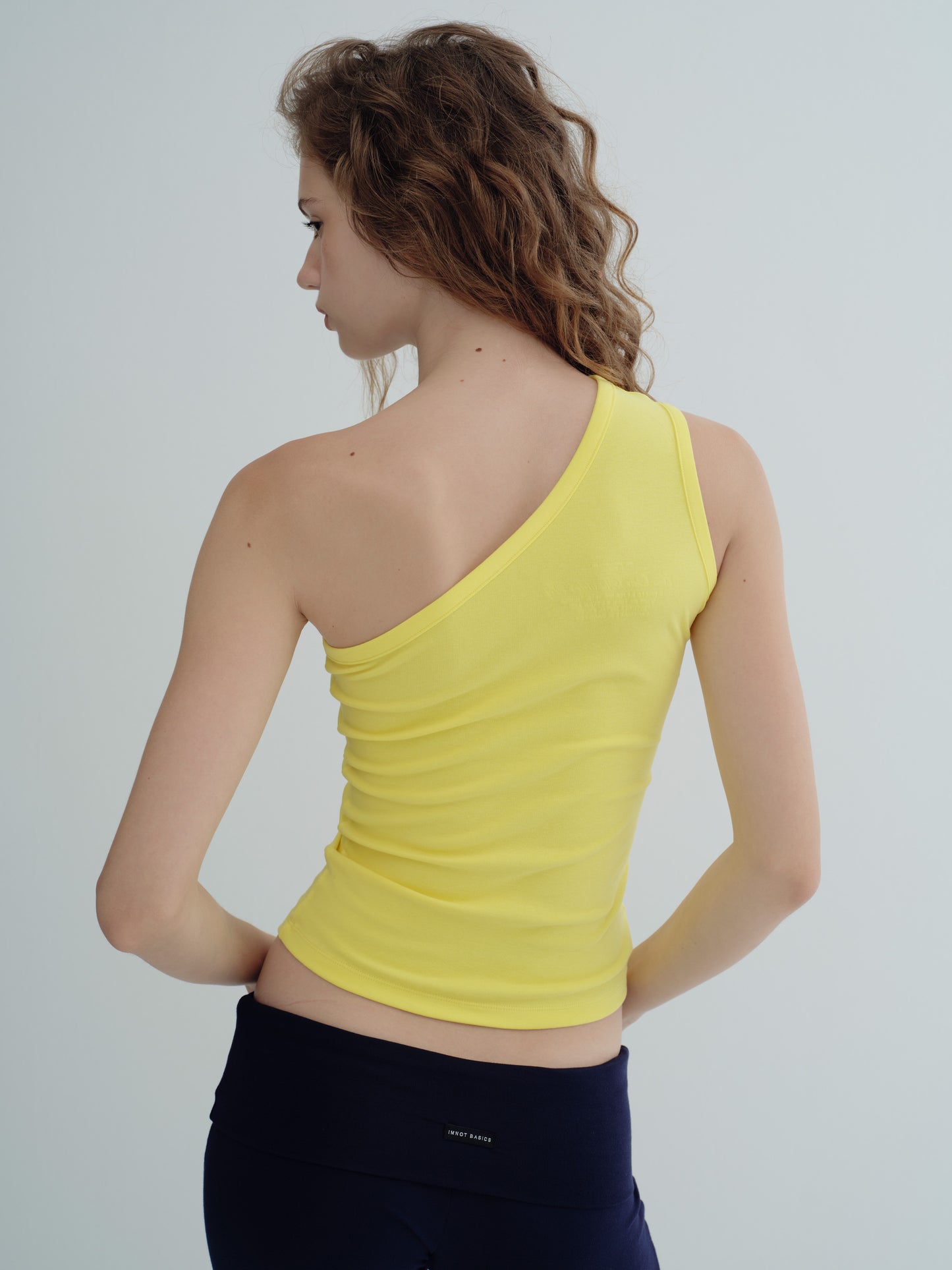 70s one shoulder top - Marigold