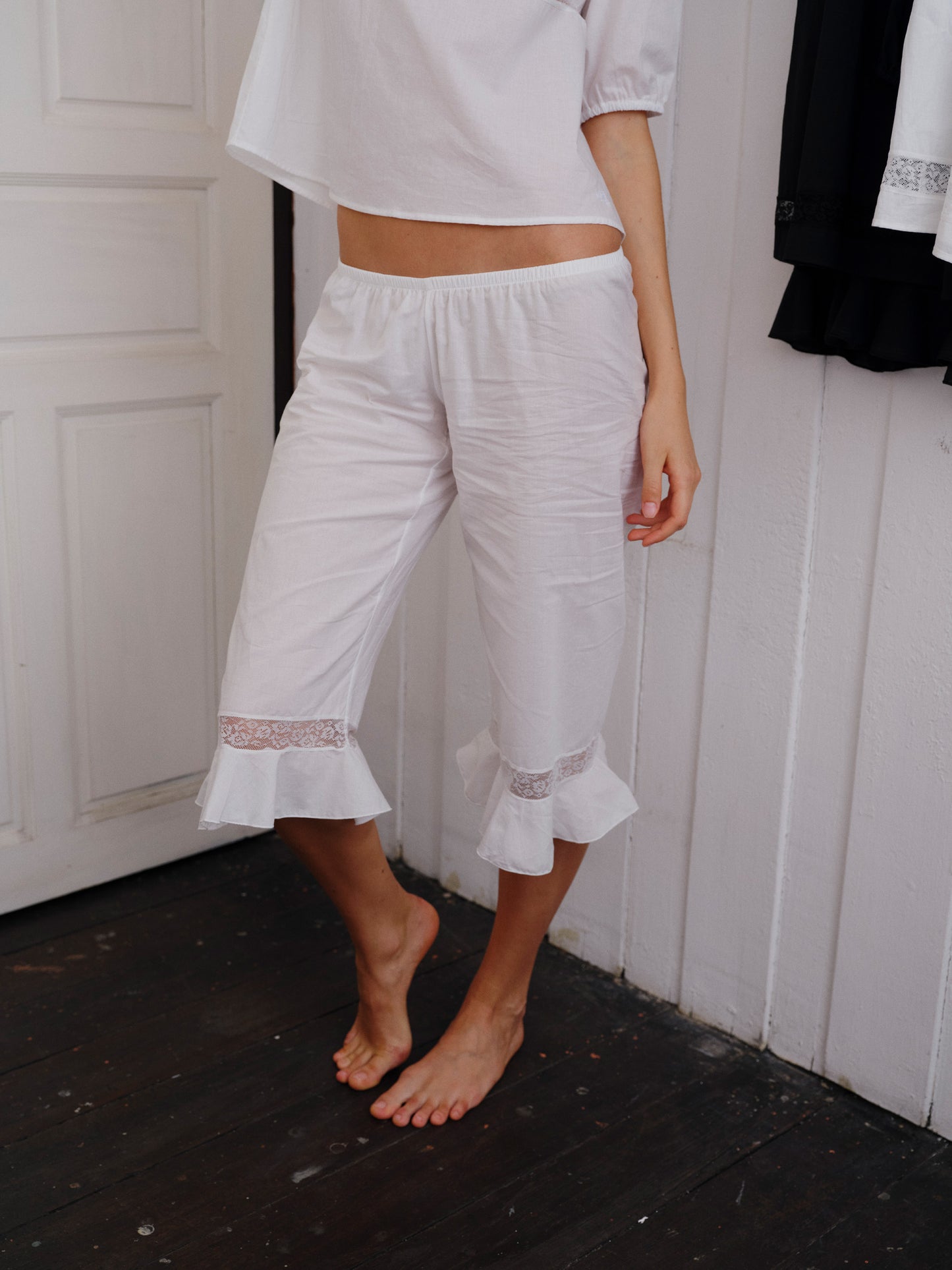 The Blooming classic pants  - white