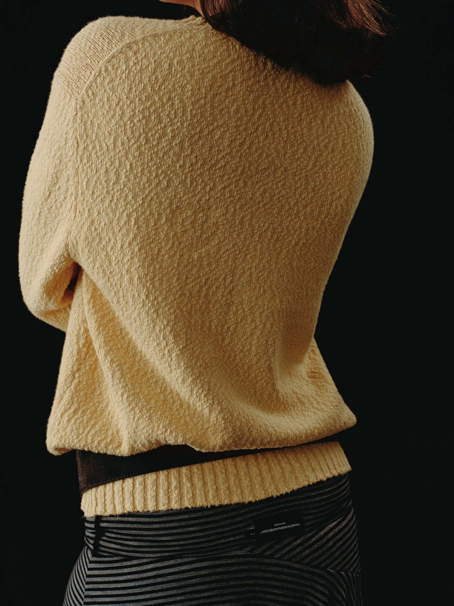 classic v neck knit sweater -starlight