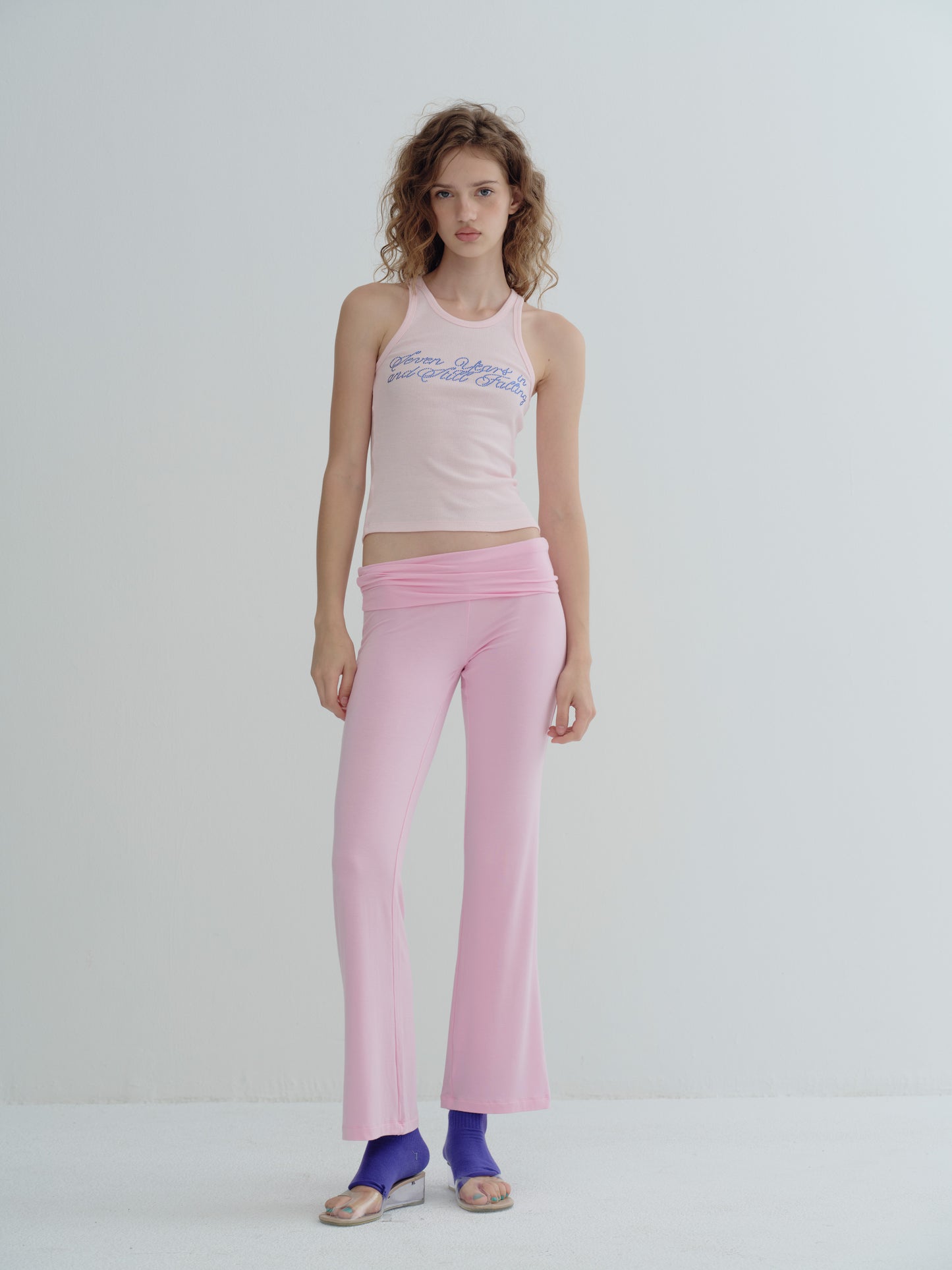 JERSEY FOLDOVER PANTS - Pretty pink
