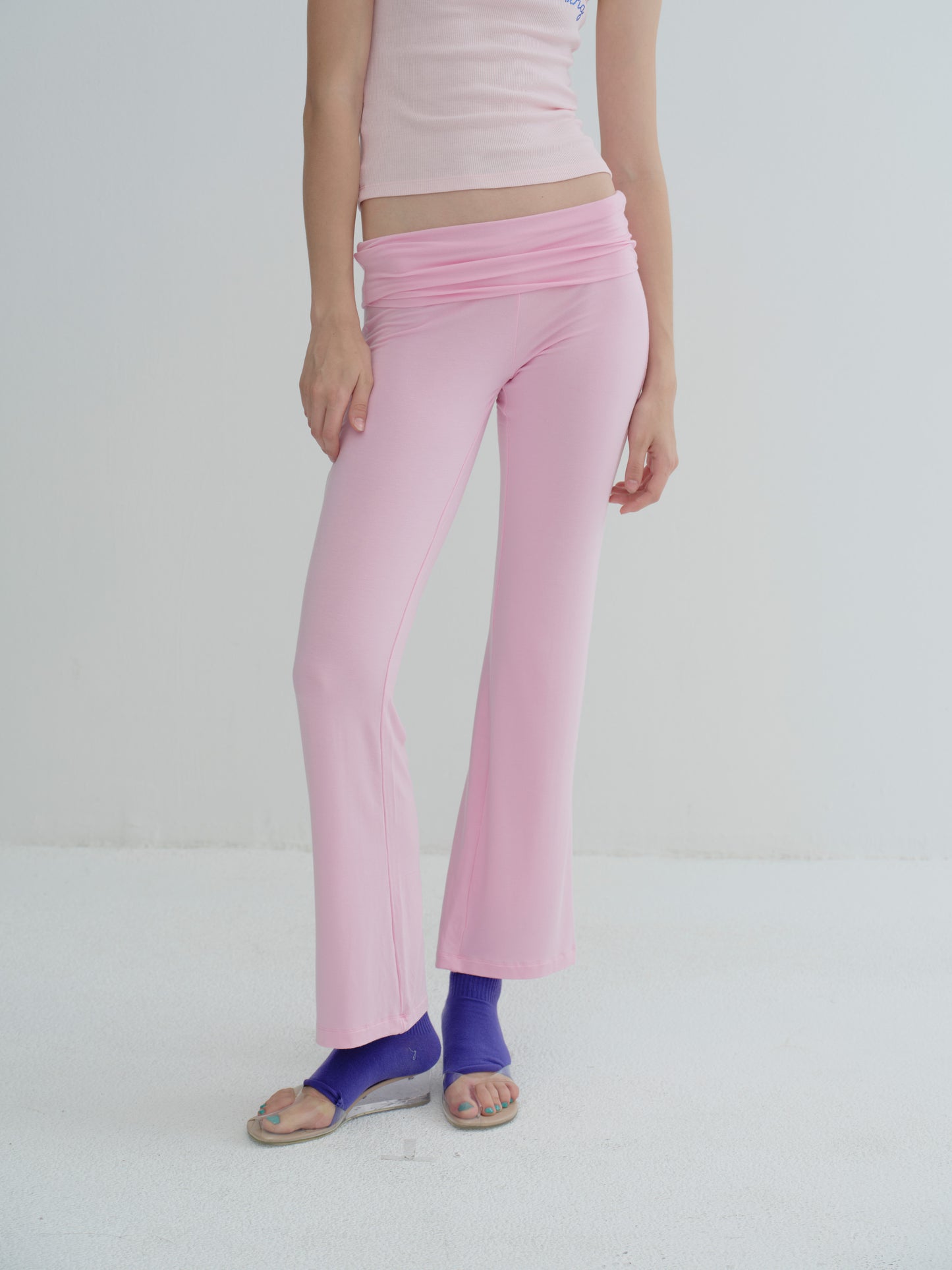 JERSEY FOLDOVER PANTS - Pretty pink